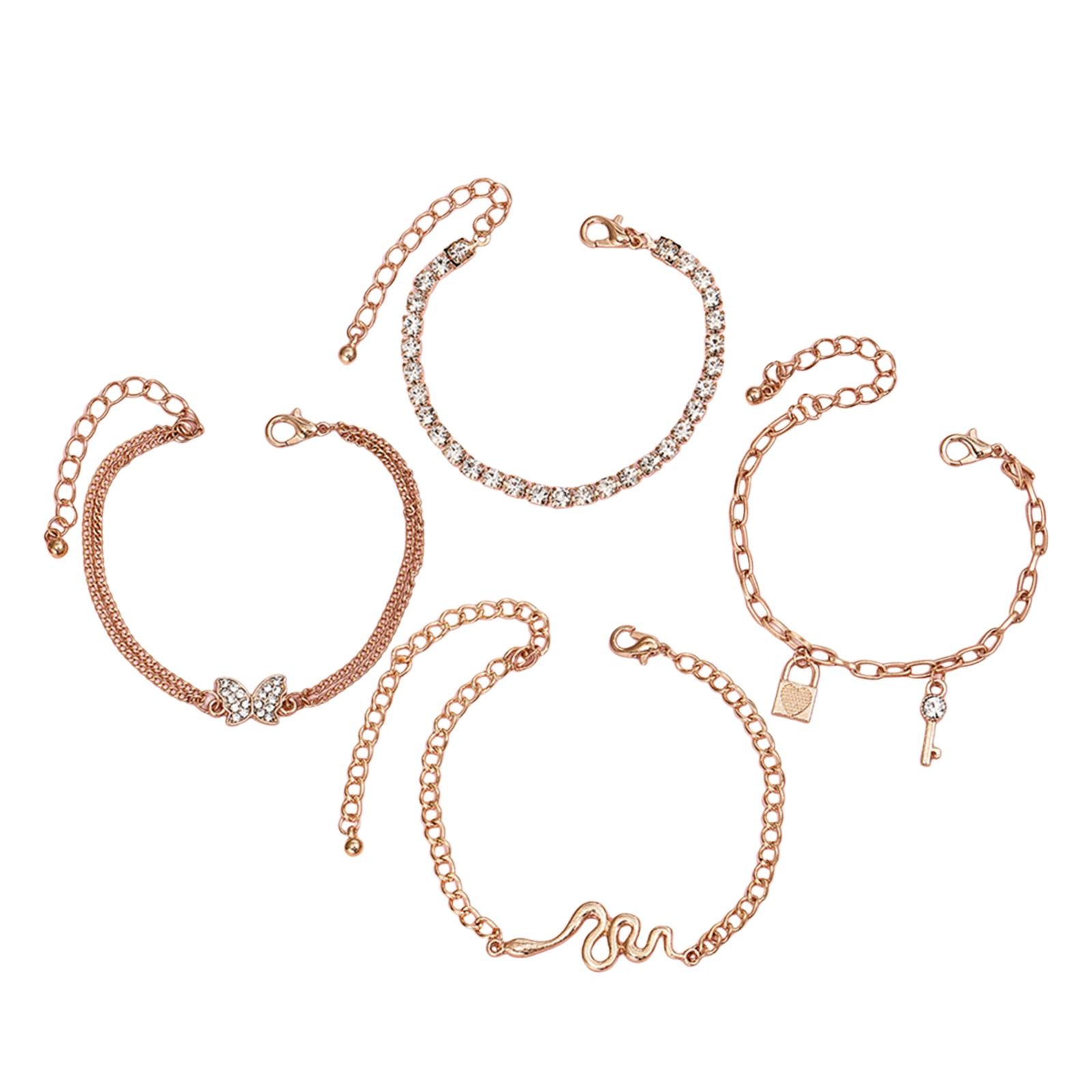 4Pcs Women Bracelets Elegant Cute Boho Charm for Birthday Gifts Summer Party