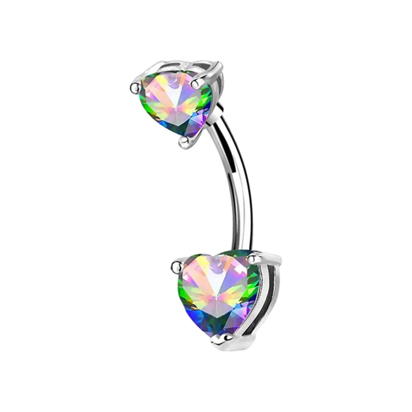 Belly Button Rings Navel Barbell with Long Bar Fashion Body Piercing Jewelry Style A