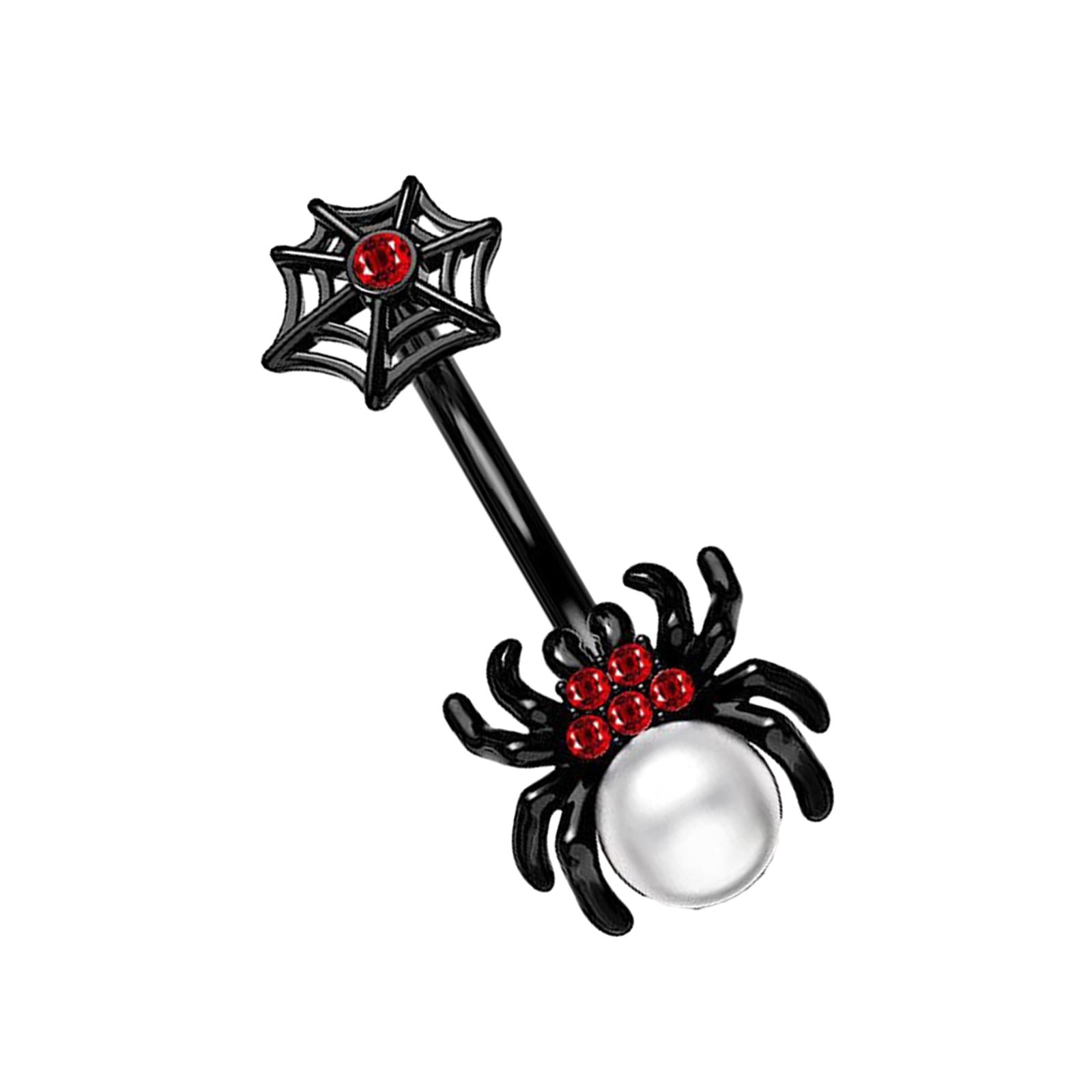 Belly Button Ring Dangle Navel Ring for Birthday Valentine's Day Anniversary Red Spider