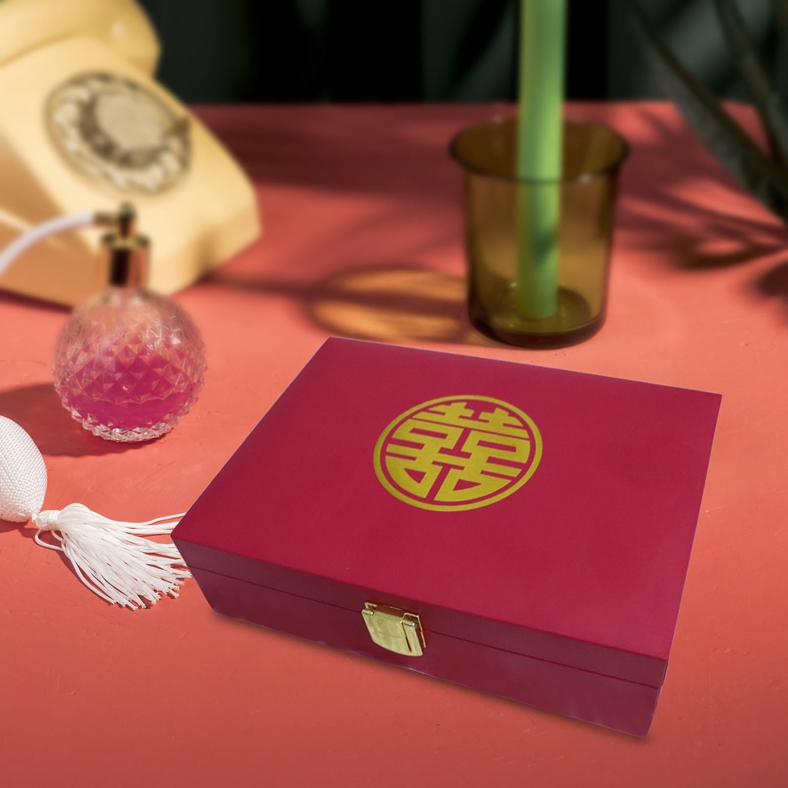 Jewelry Box Wedding Engagement Trinket Organizer for Valentine Bedroom Decor