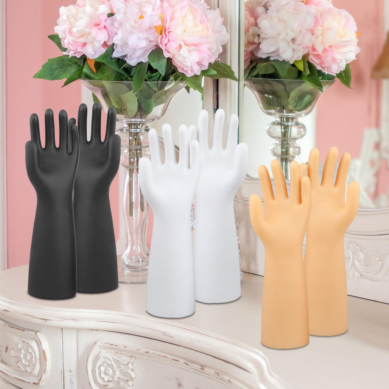 Jewelry Hand Display Holder Ring Display Stand for Showcase Countertop Shows Black Left