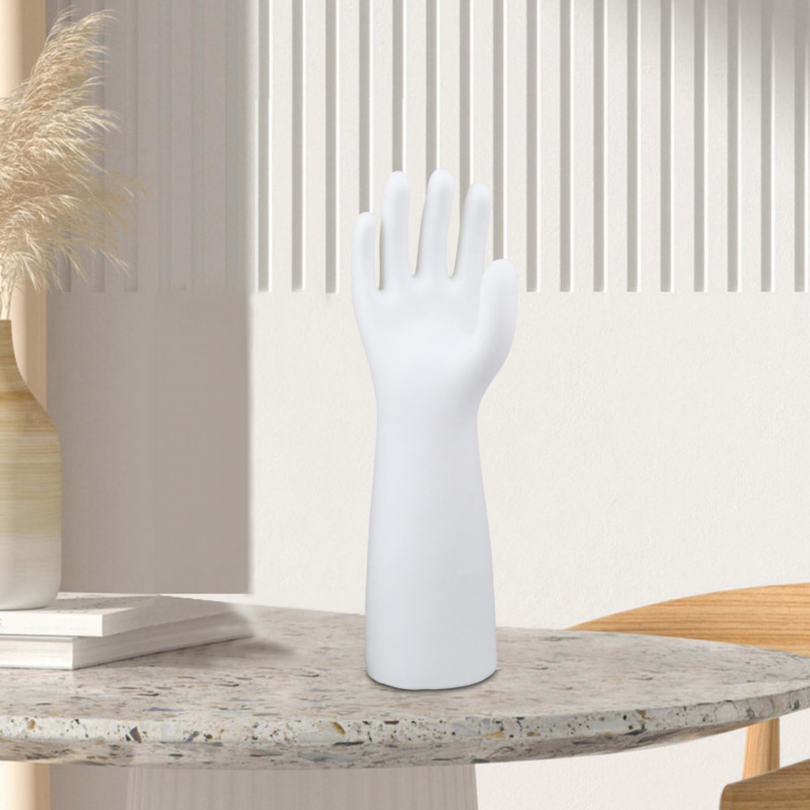 Jewelry Hand Display Holder Ring Display Stand for Showcase Countertop Shows White Right