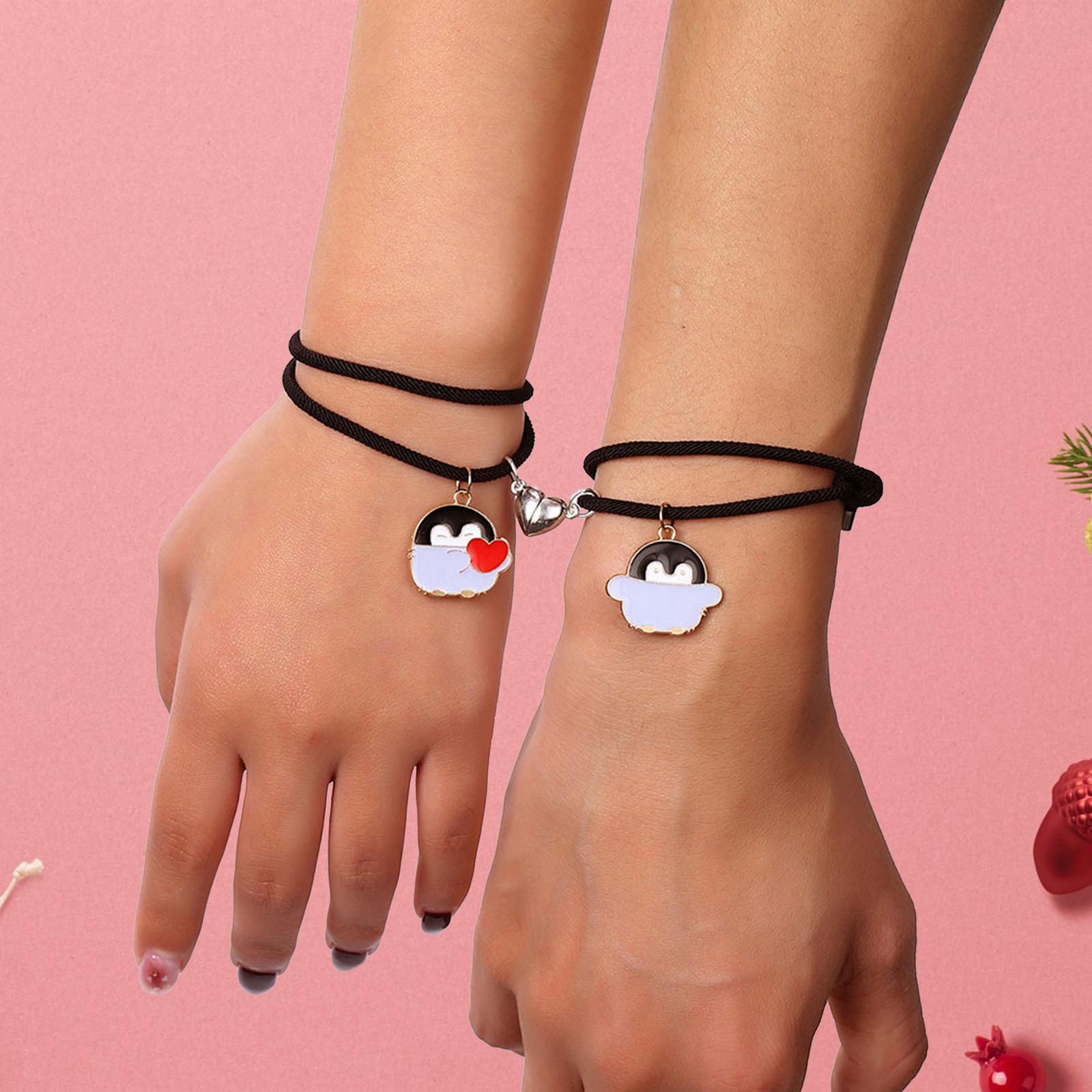 Magnet Couple Bracelets Magnetic Pendant Jewelry for Lovers Men Women Family