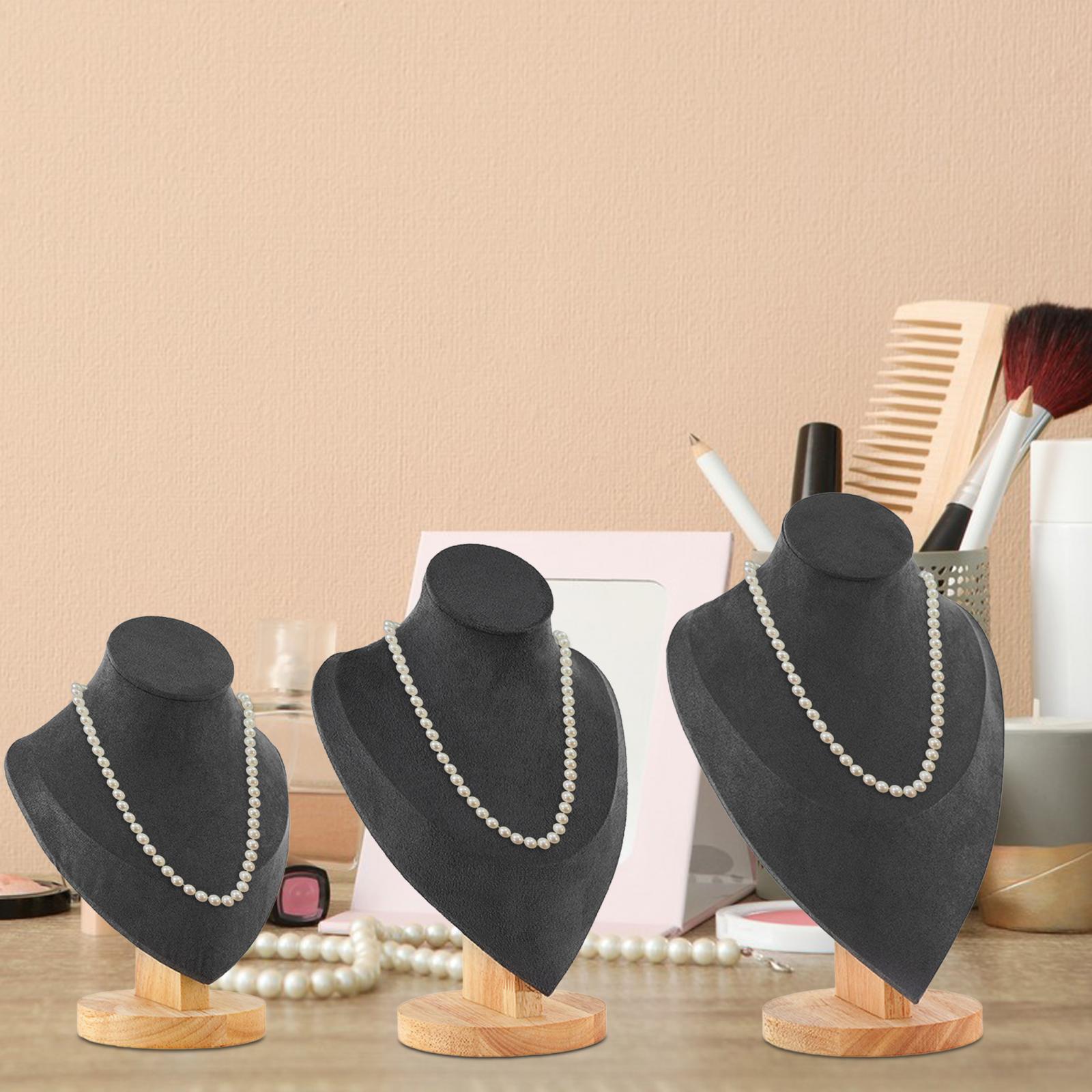 Jewelry Display Mannequin Bust Stable for Countertops Galleries Retail Store 8.5x14.7x17.8cm