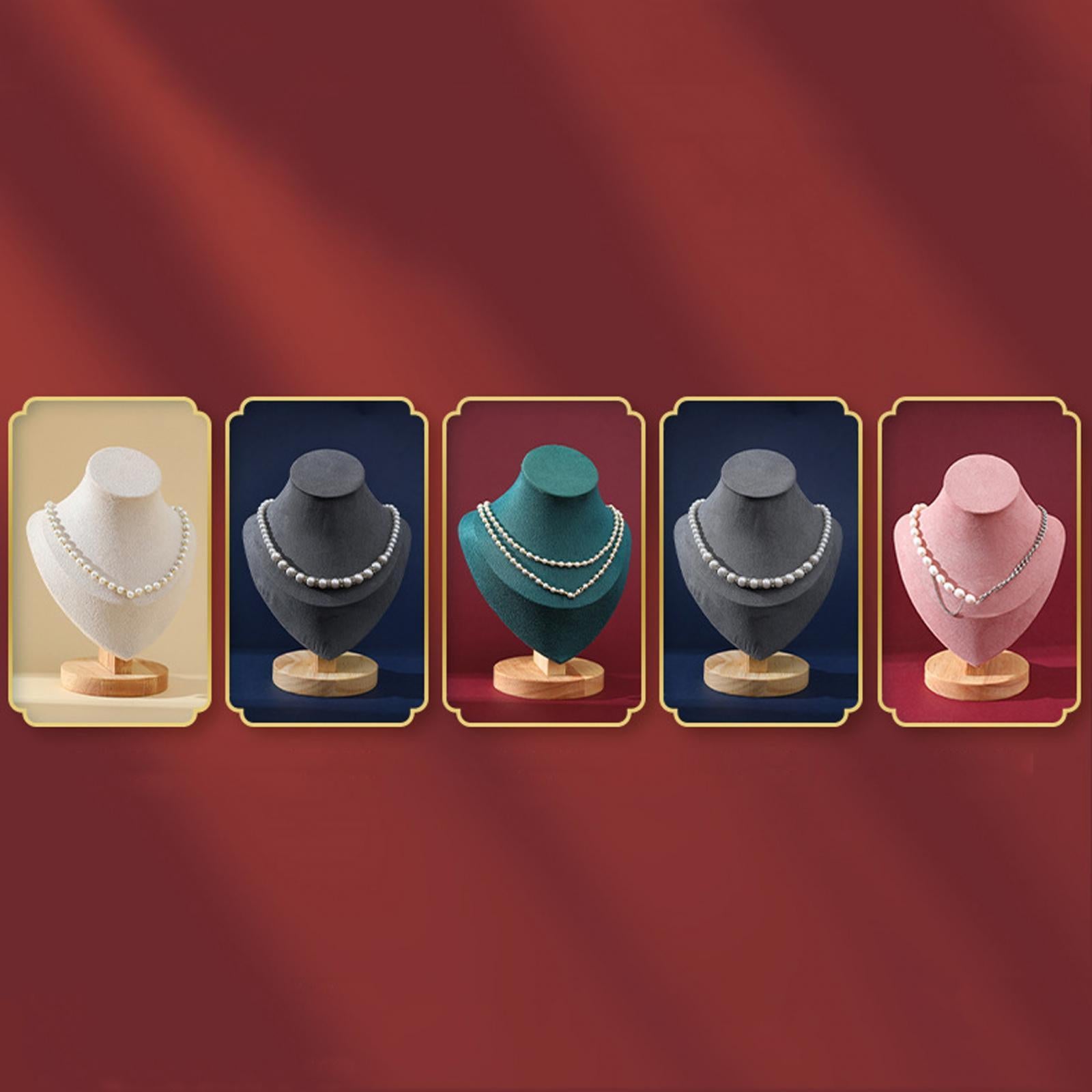 Jewelry Display Mannequin Bust Scratchproof for Shelves Showroom Countertops 10.5x16.7x23cm