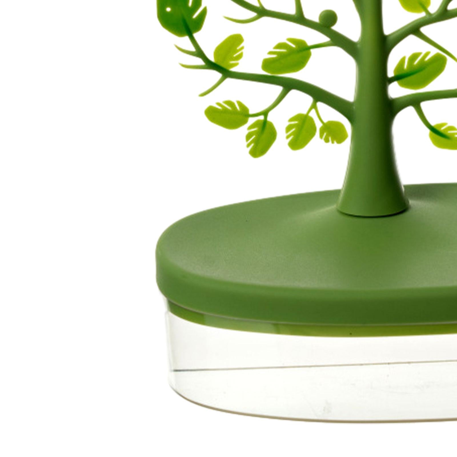 Jewelry Storage Tray Pendant Jewelry Display Stand for Bathroom Dresser Desk green