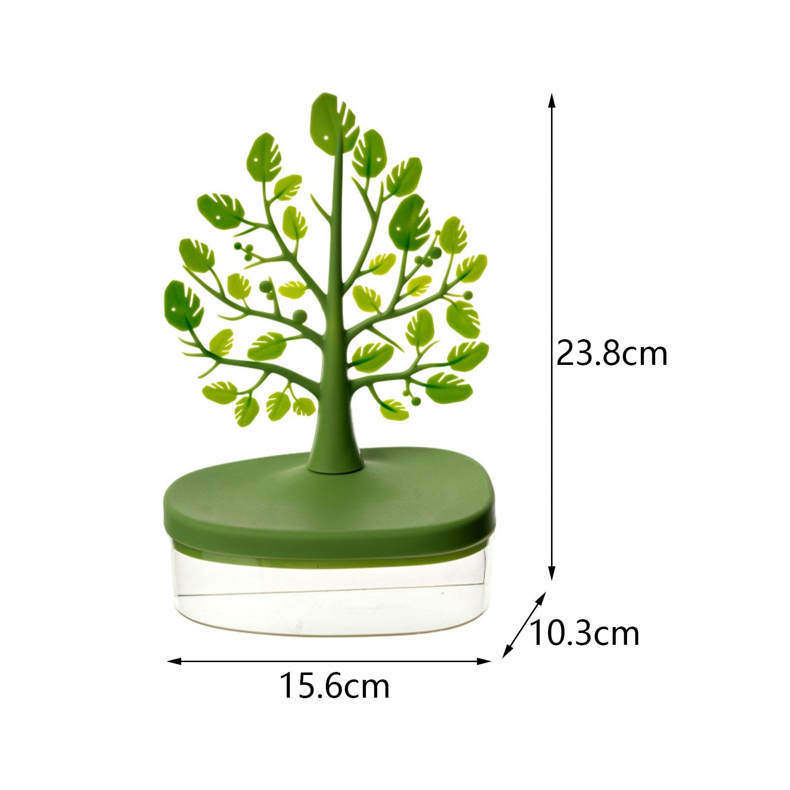 Jewelry Storage Tray Pendant Jewelry Display Stand for Bathroom Dresser Desk green