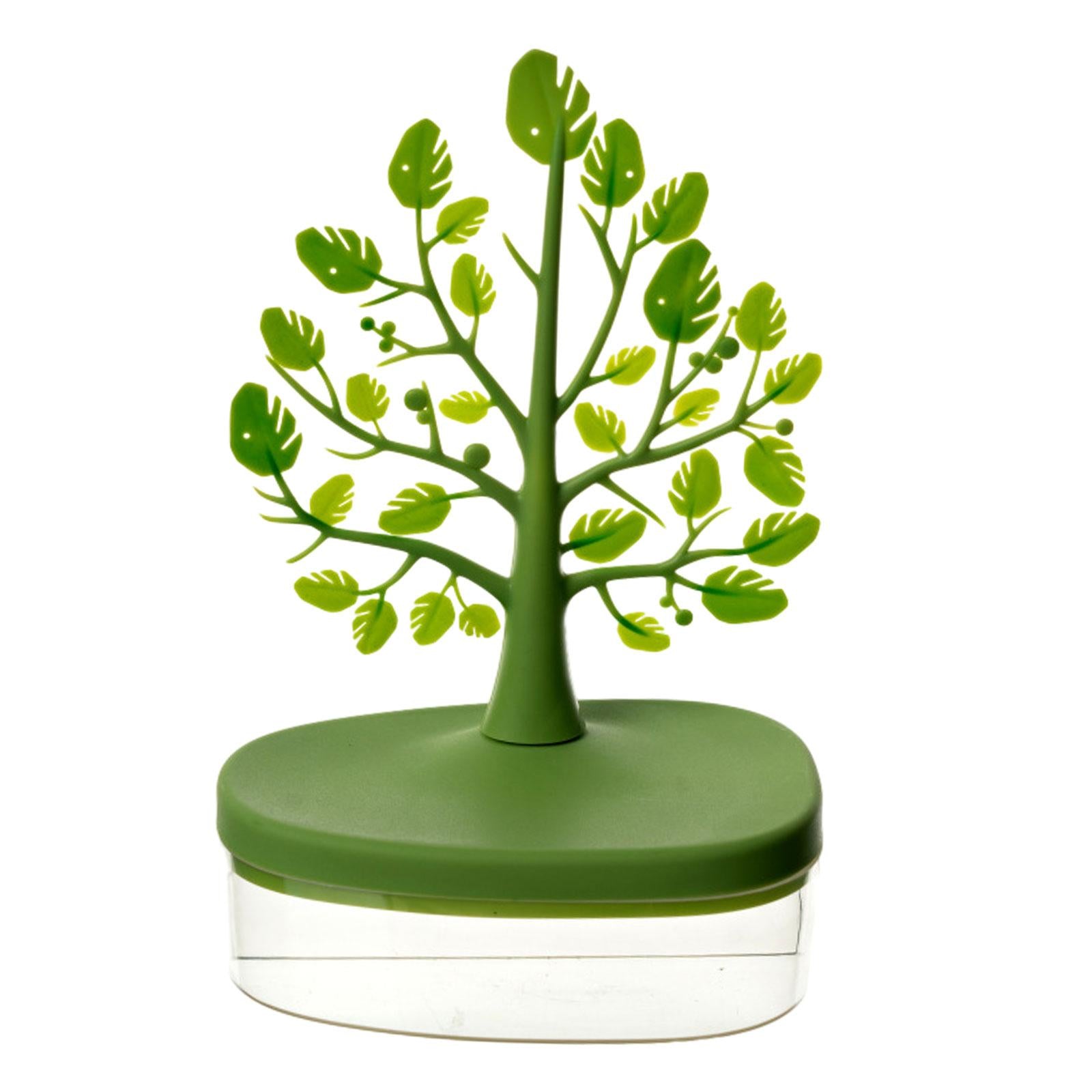 Jewelry Storage Tray Pendant Jewelry Display Stand for Bathroom Dresser Desk green