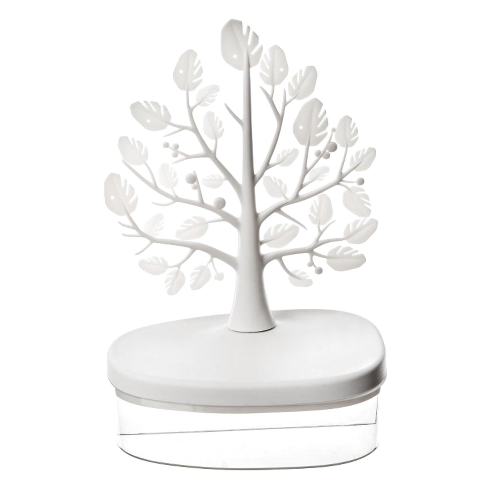 Jewelry Storage Tray Pendant Jewelry Display Stand for Bathroom Dresser Desk white