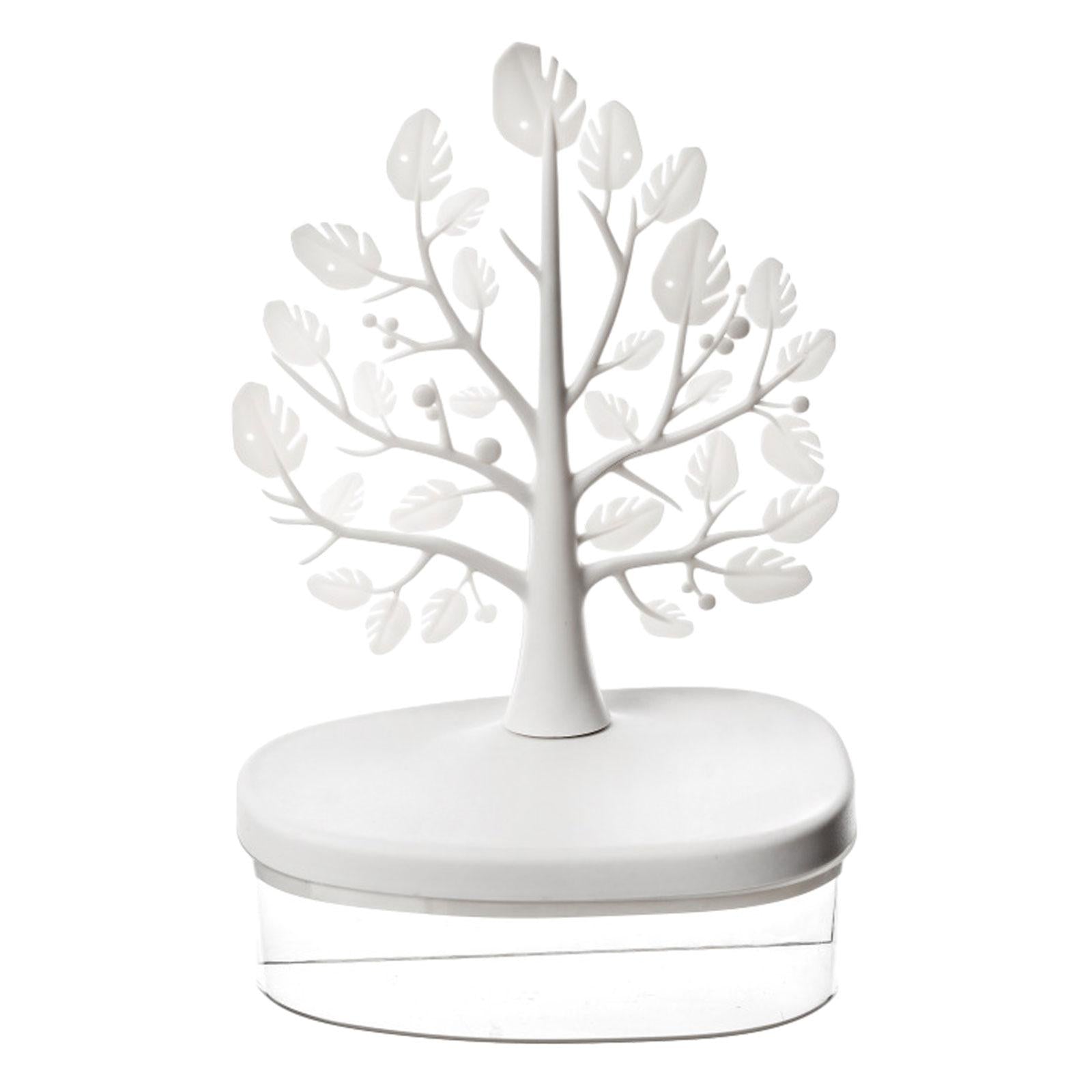 Jewelry Storage Tray Pendant Jewelry Display Stand for Bathroom Dresser Desk white