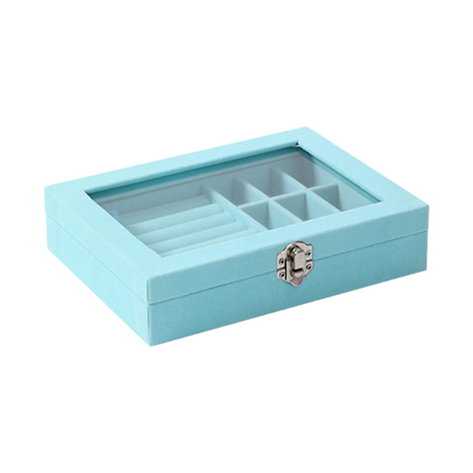 Earring Organizer Earring Holder Velvet Jewelry Organizer for Bedroom Blue