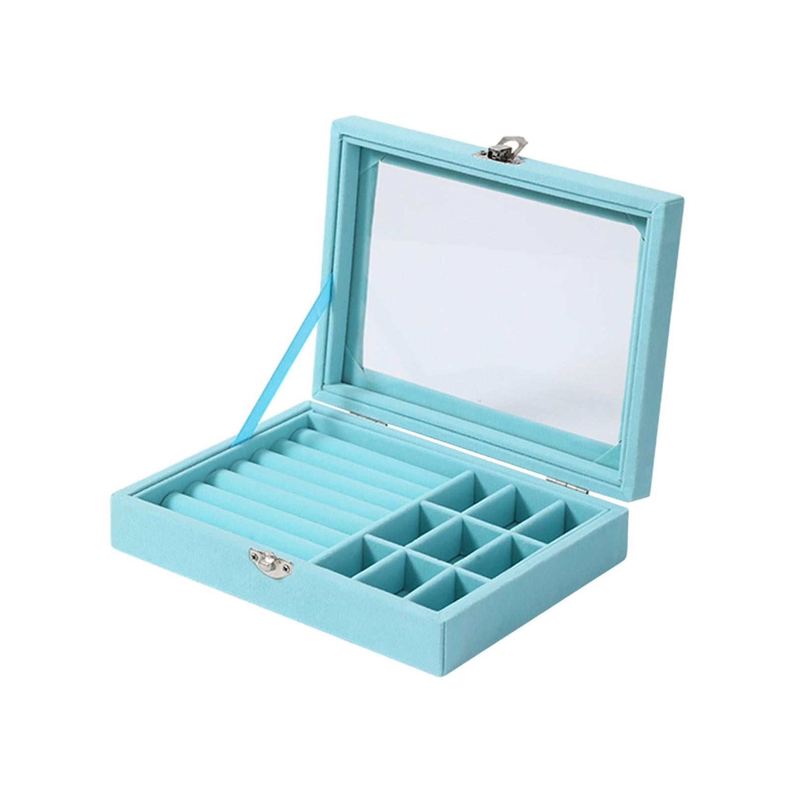 Earring Organizer Earring Holder Velvet Jewelry Organizer for Bedroom Blue