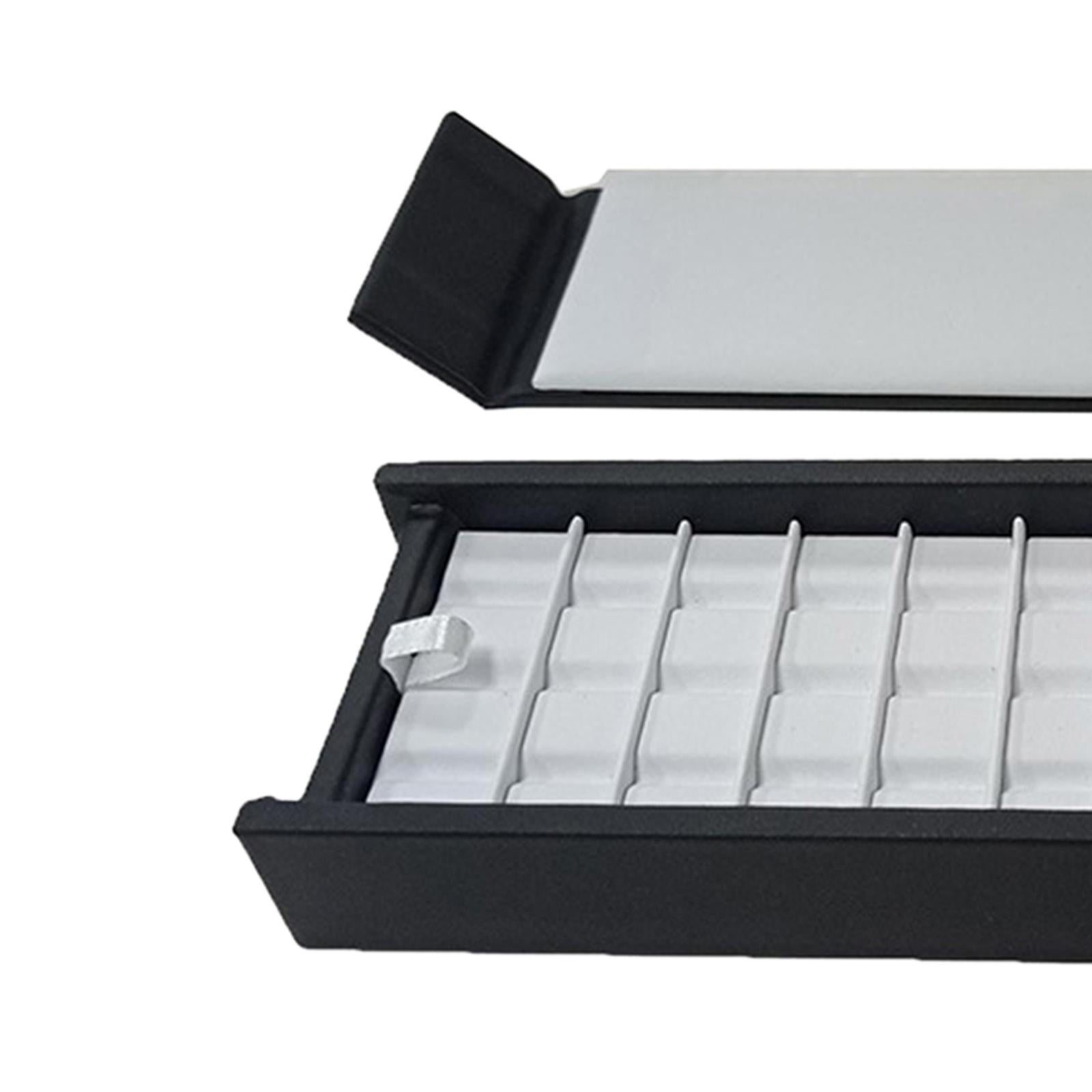 Jewelry Box Rectangular Jewelry Storage Box for Earrings Bracelets Ear Studs L 33 Grid