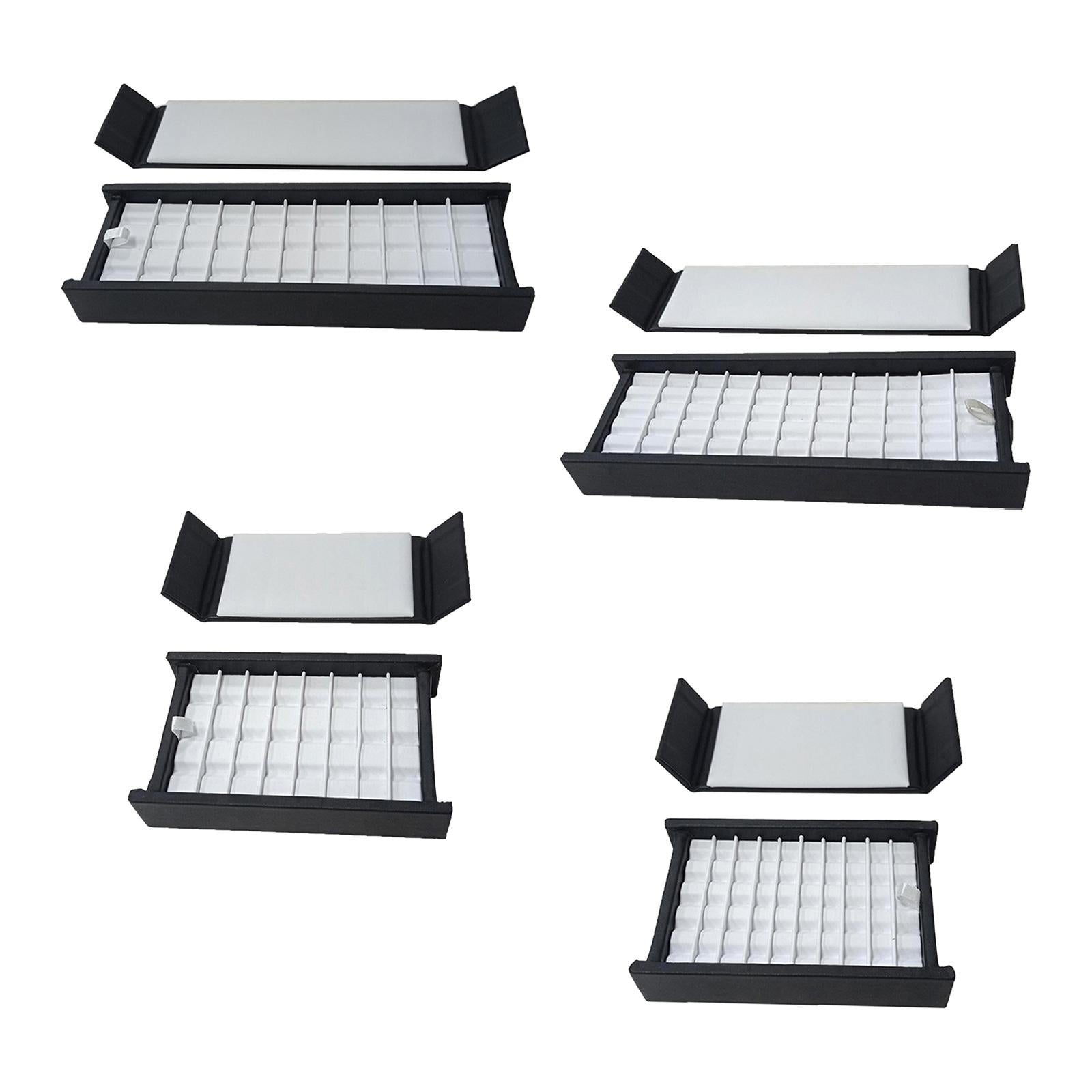 Jewelry Box Rectangular Jewelry Storage Box for Earrings Bracelets Ear Studs L 33 Grid