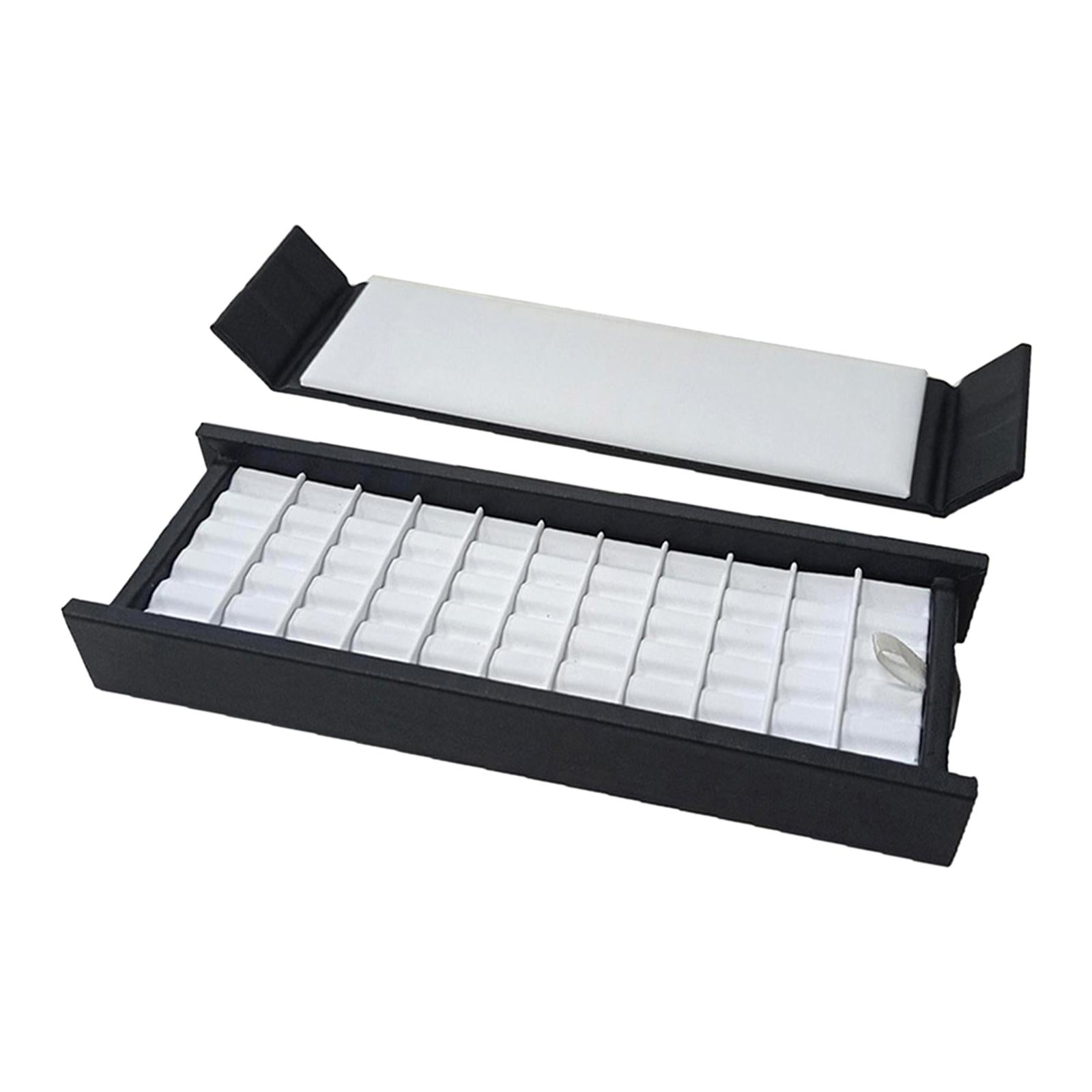 Jewelry Box Rectangular Jewelry Storage Box for Earrings Bracelets Ear Studs L 55 Grid