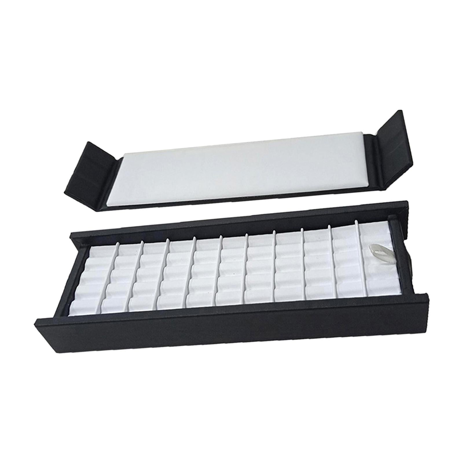 Jewelry Box Rectangular Jewelry Storage Box for Earrings Bracelets Ear Studs L 55 Grid