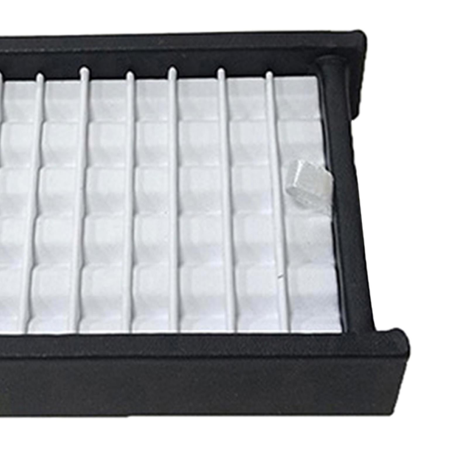 Jewelry Box Rectangular Jewelry Storage Box for Earrings Bracelets Ear Studs S 50 Grid