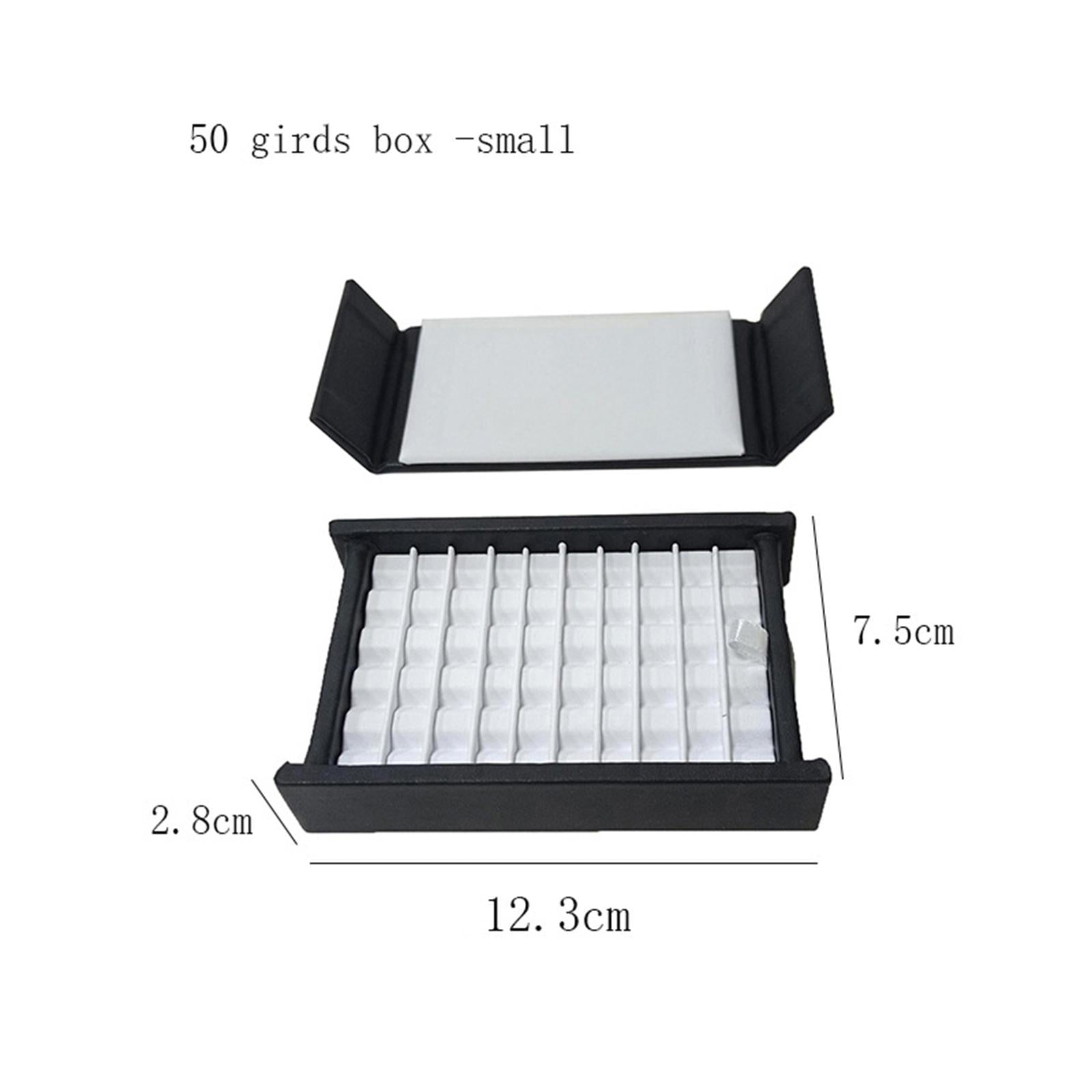 Jewelry Box Rectangular Jewelry Storage Box for Earrings Bracelets Ear Studs S 50 Grid