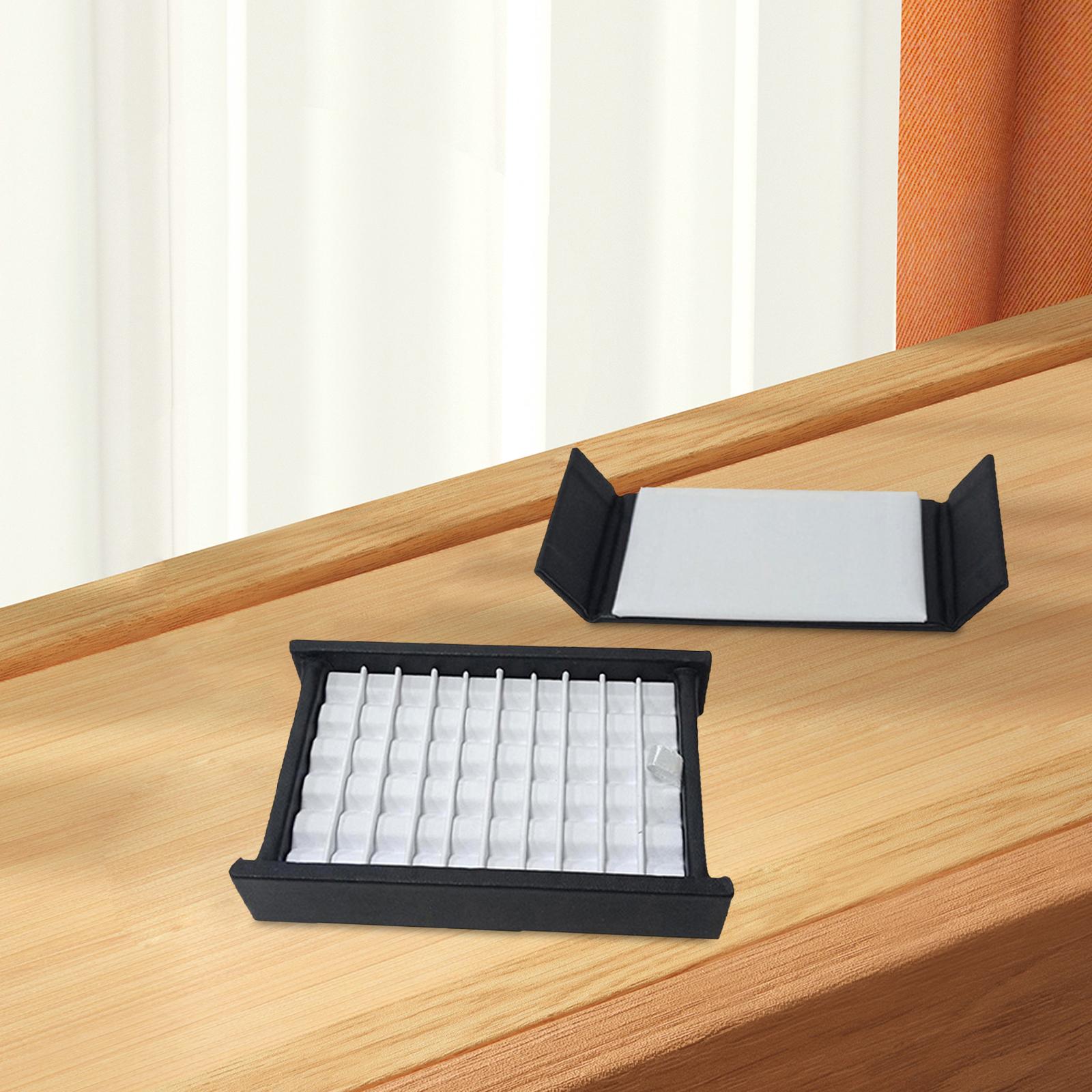 Jewelry Box Rectangular Jewelry Storage Box for Earrings Bracelets Ear Studs S 50 Grid