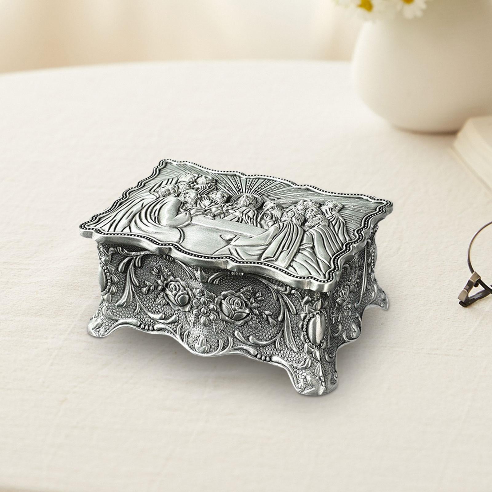 Jewelry Organizer Luxury Trinket Organizer for Anniversary Valentine Bedroom 9.2cmx6.5cmx4cm