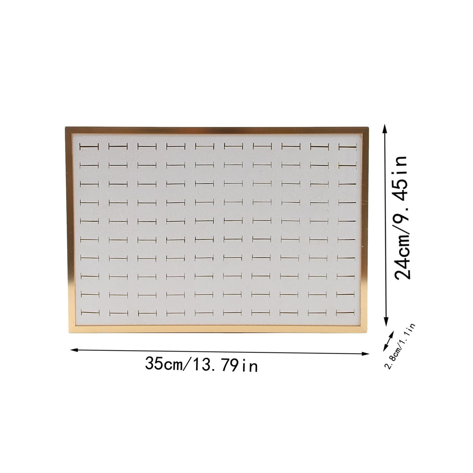 Jewelry Organizer Tray Jewelry Storage Tray for Props Dresser Live Broadcast Beige 100 Holes