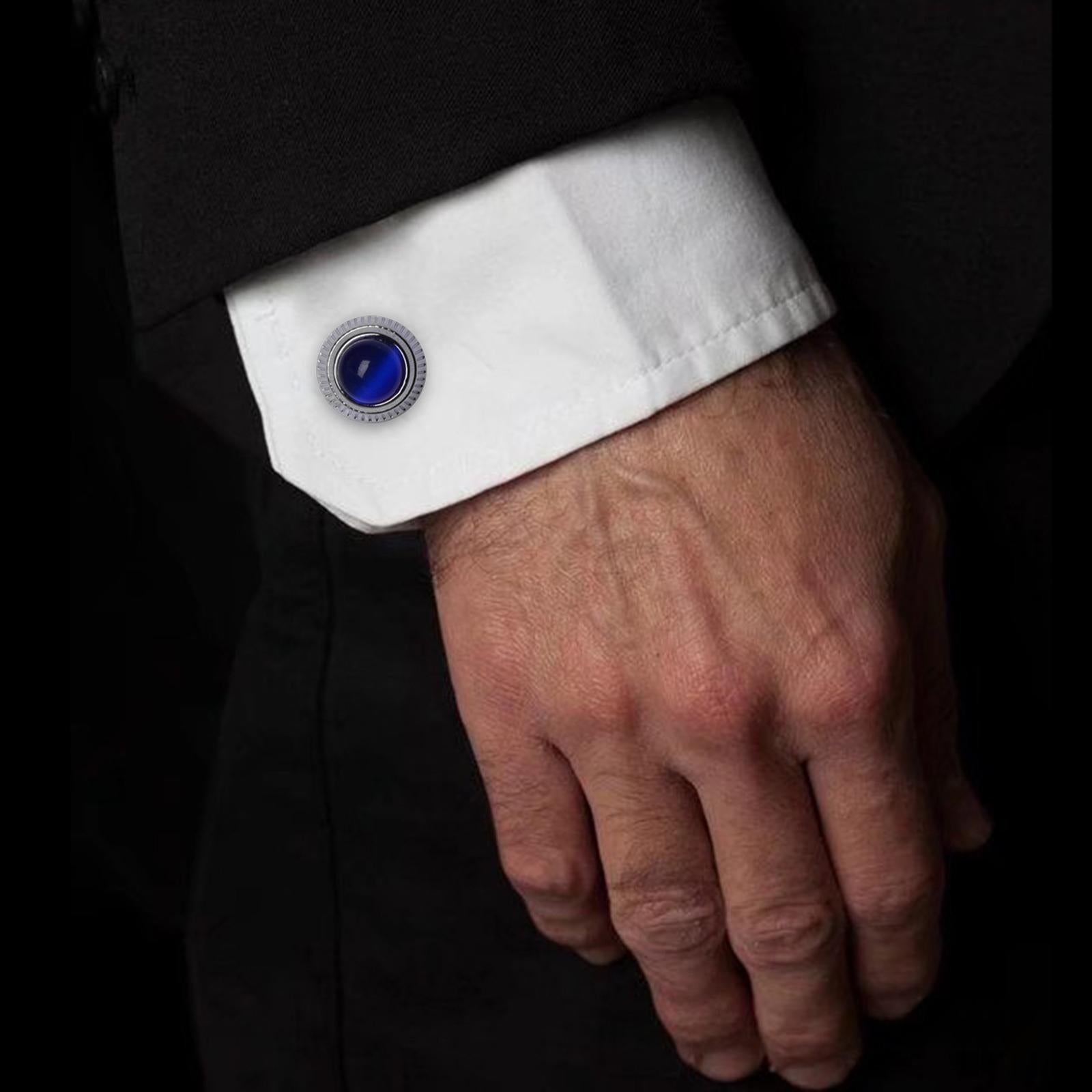 Cufflinks for Men Men's Jewelry Gift Classic Simple 15mm French Cuff Buttons