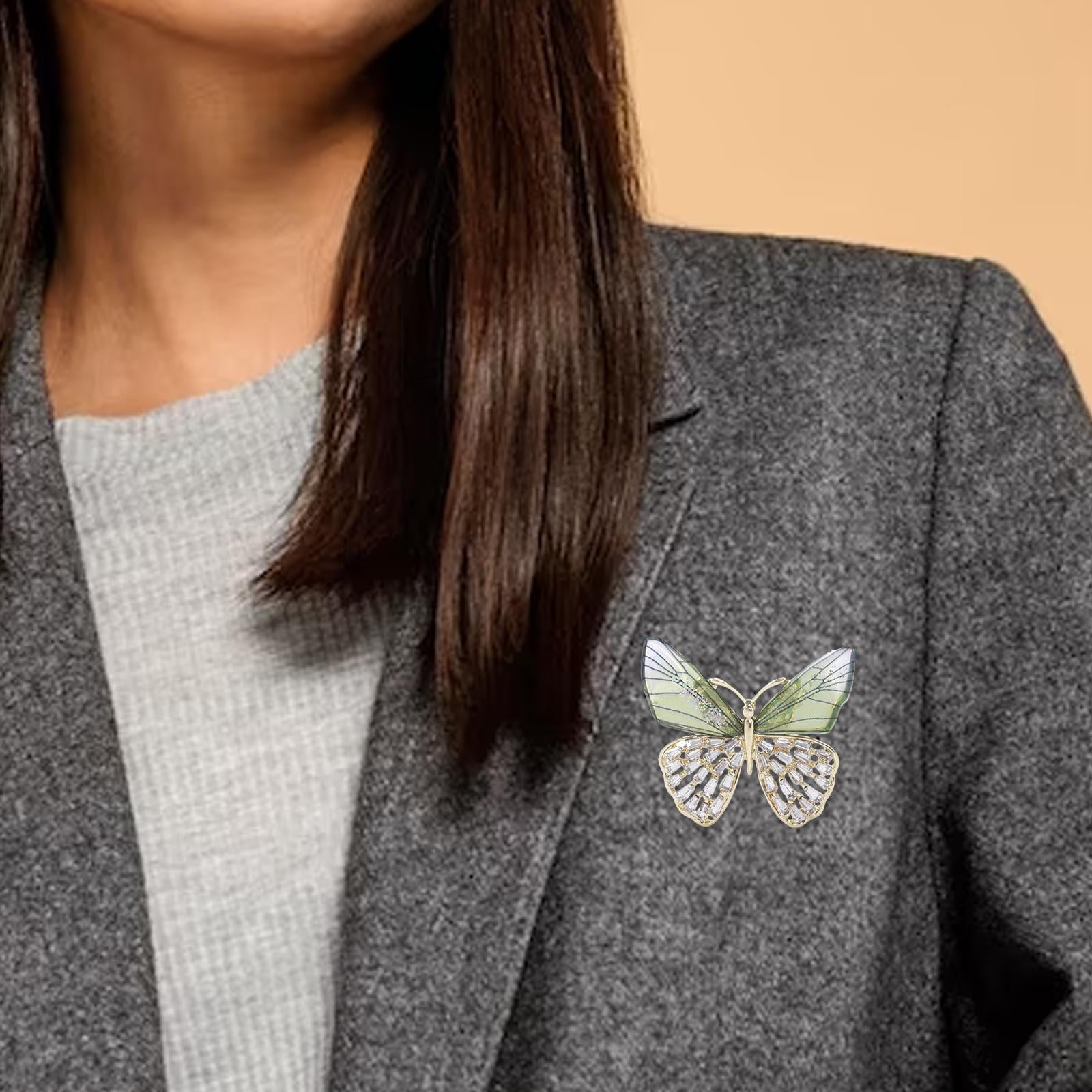 Butterfly Brooch Gift for Women Corsages Jewelry for Dress Hat Clothes