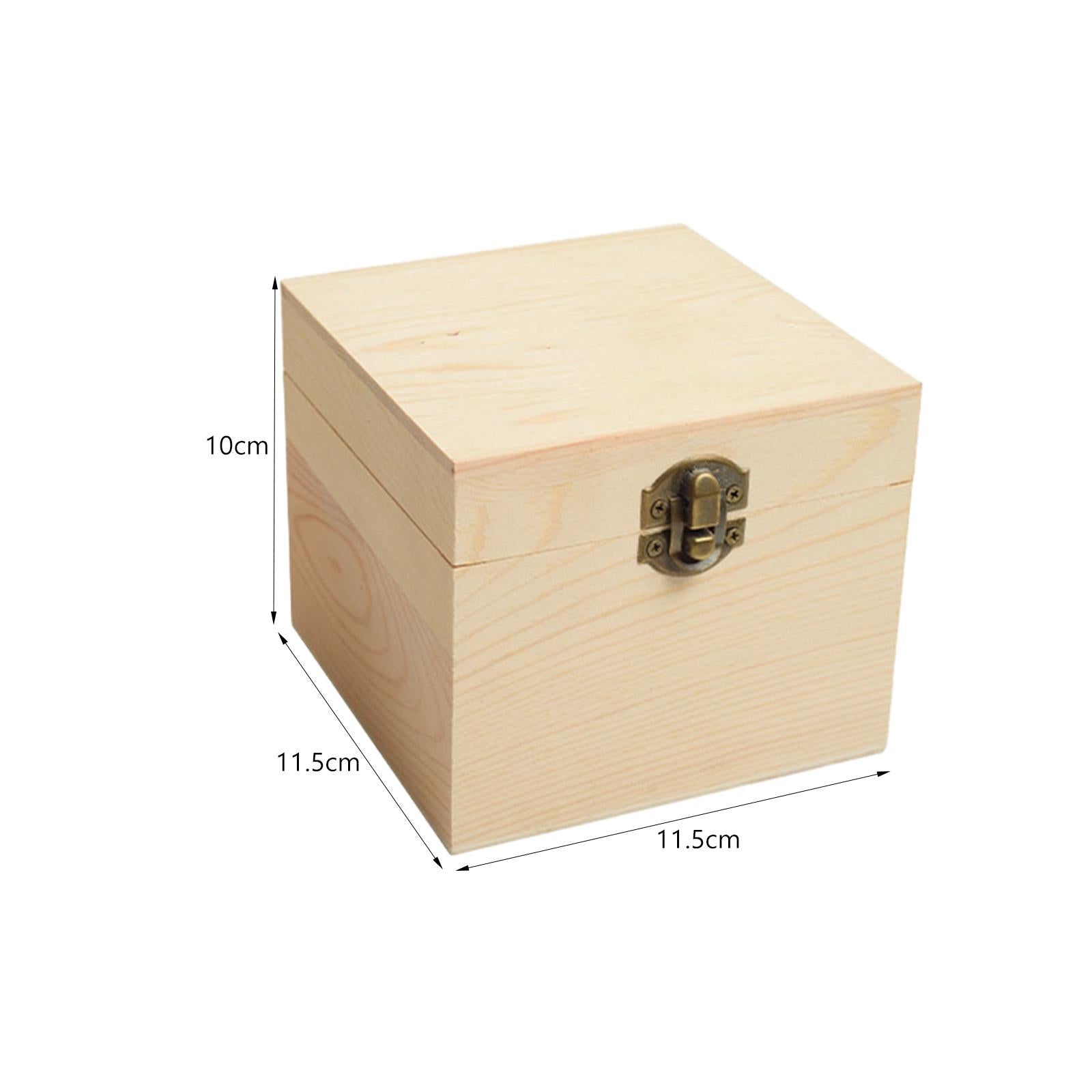 Wooden Jewelry Storage Box DIY Tabletop Multifunction Jewelry Box for Brooch