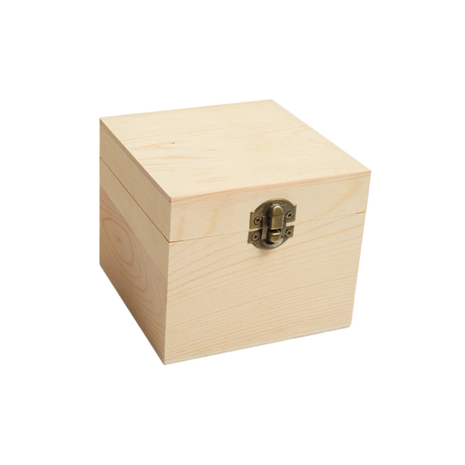Wooden Jewelry Storage Box DIY Tabletop Multifunction Jewelry Box for Brooch
