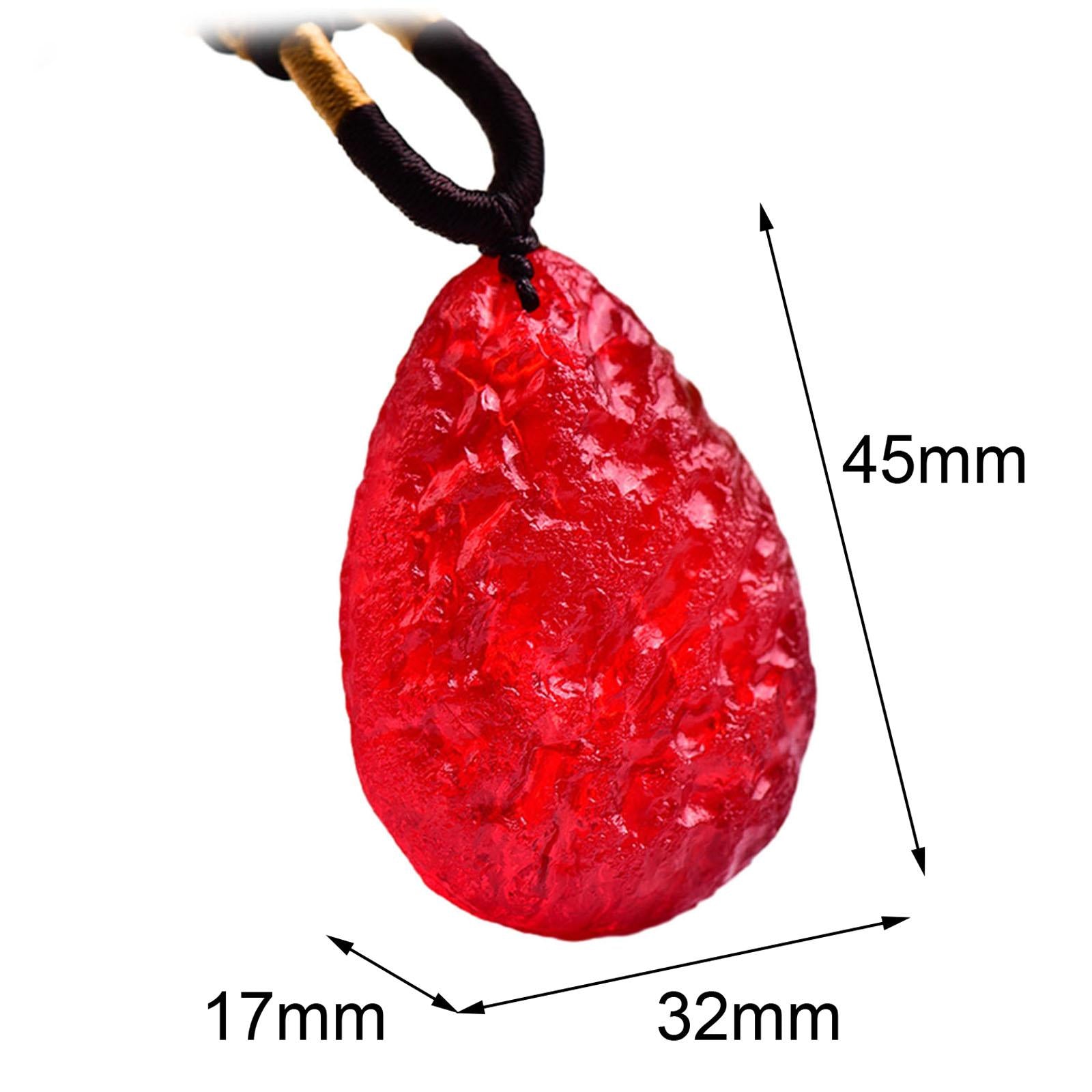 Pendant Necklace Ornament Teardrop Pendant for Anniversary Birthday Festival Red