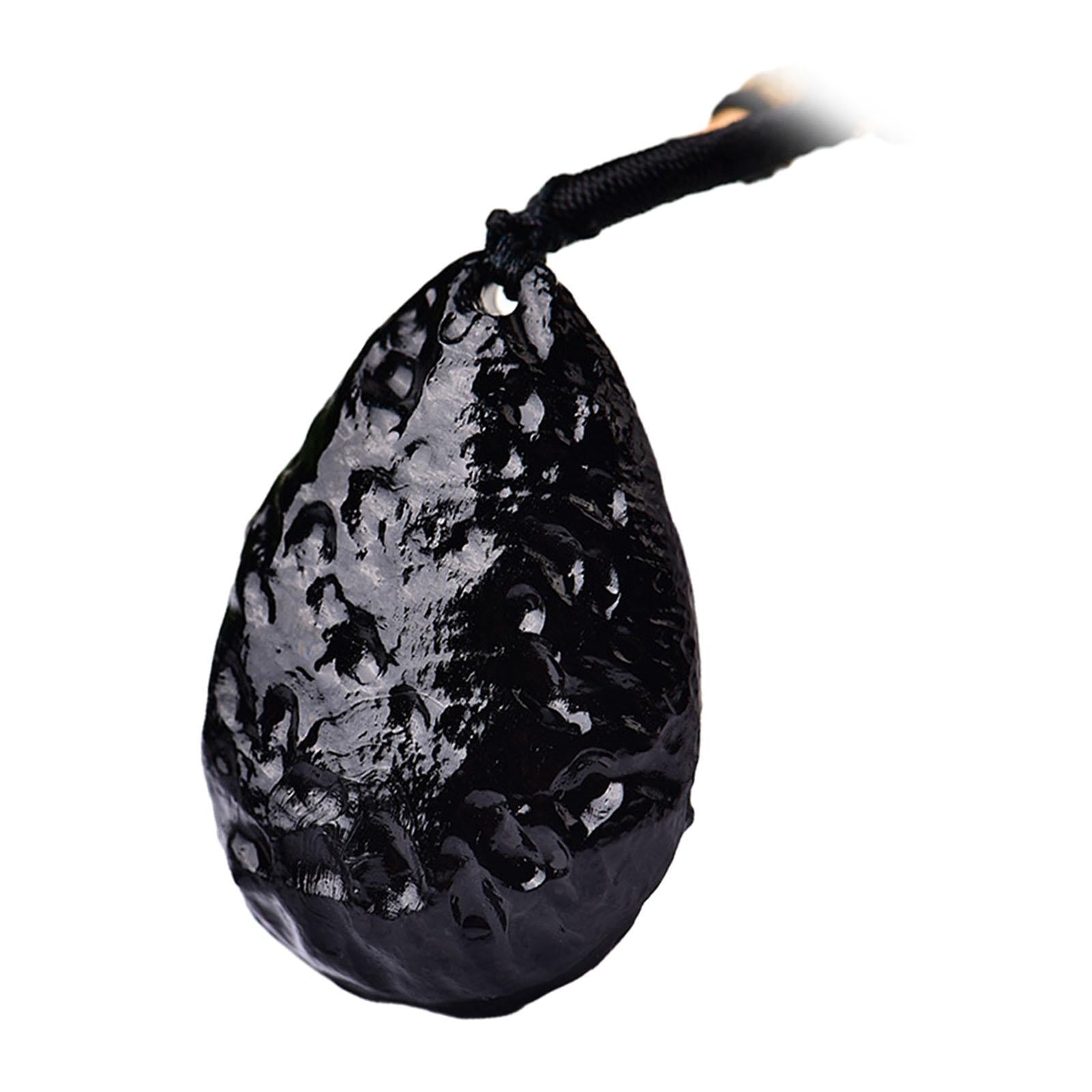 Pendant Necklace Ornament Teardrop Pendant for Anniversary Birthday Festival Black