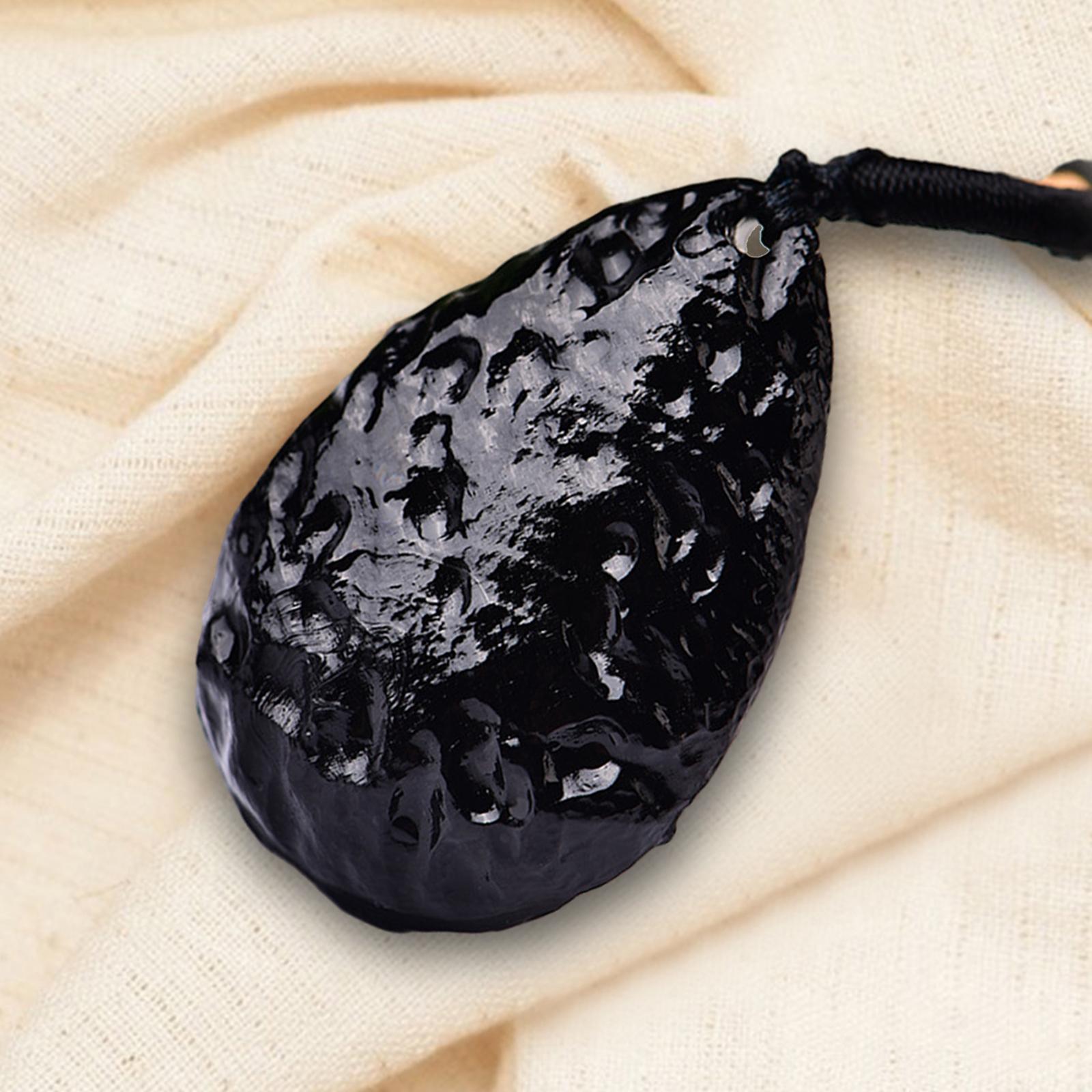 Pendant Necklace Ornament Teardrop Pendant for Anniversary Birthday Festival Black