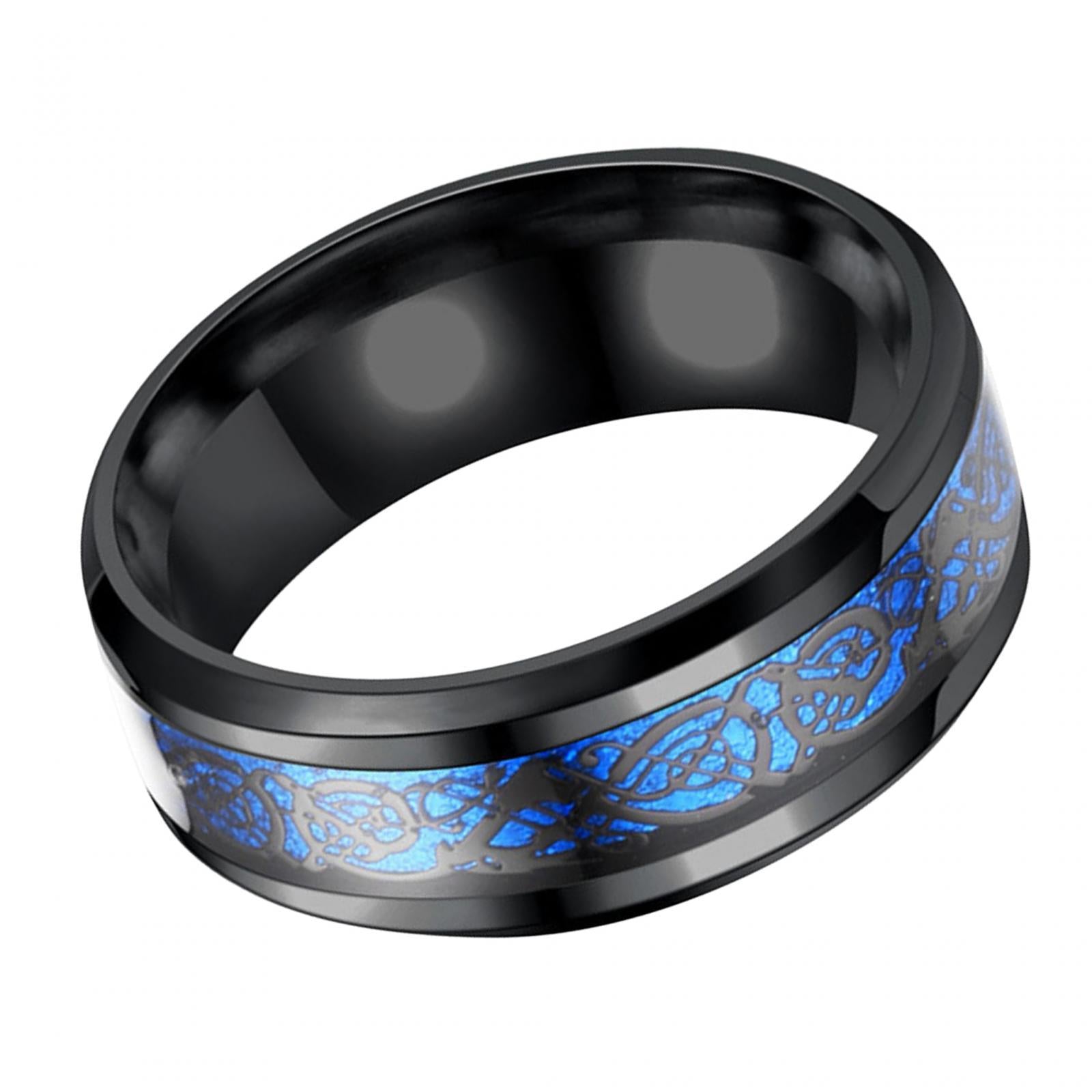 Men Ring Simple Dragon Pattern Ring for Party Birthday Gifts Valentine's Day 16.5mm