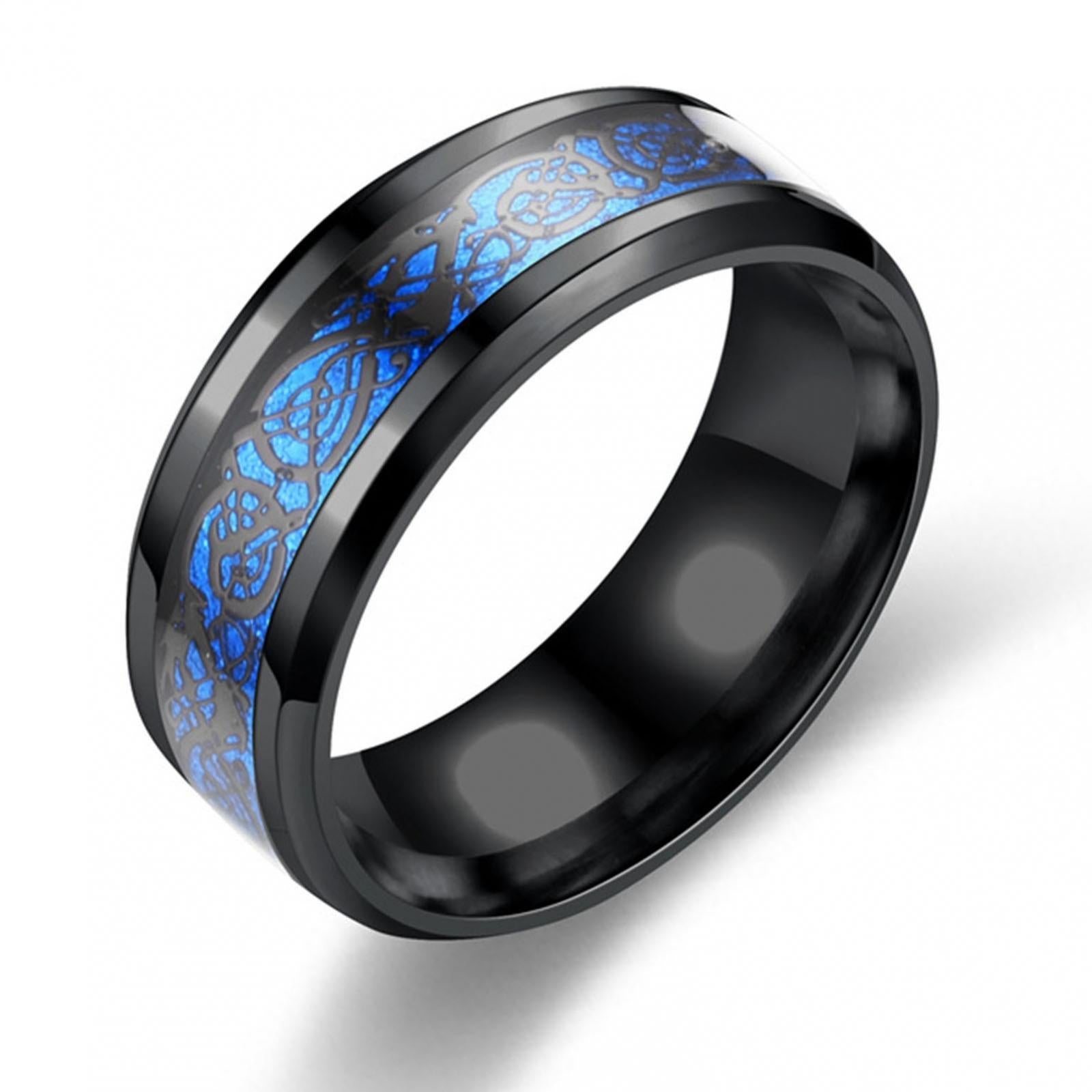 Men Ring Simple Dragon Pattern Ring for Party Birthday Gifts Valentine's Day 18.2mm