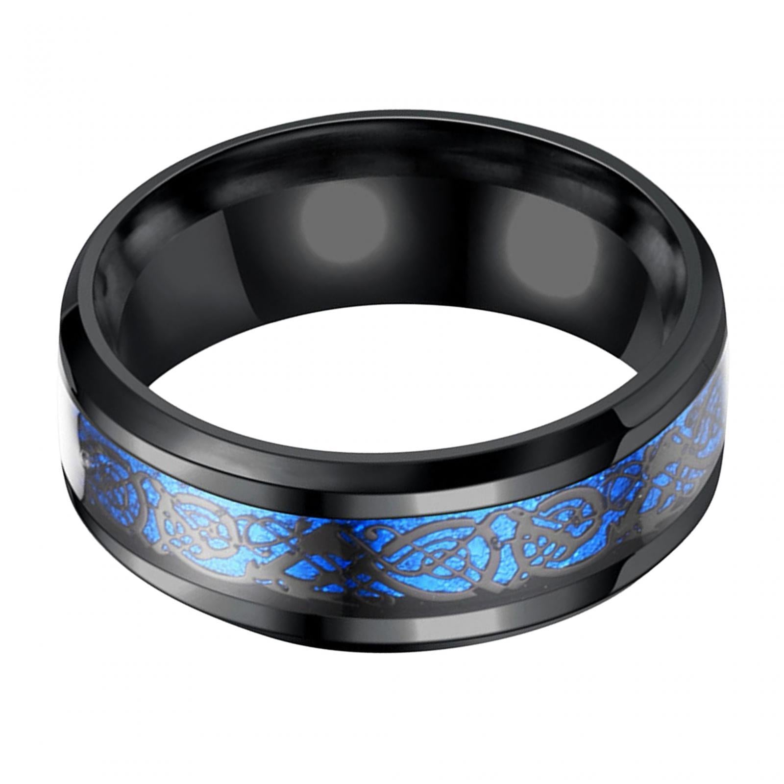 Men Ring Simple Dragon Pattern Ring for Party Birthday Gifts Valentine's Day 18.2mm