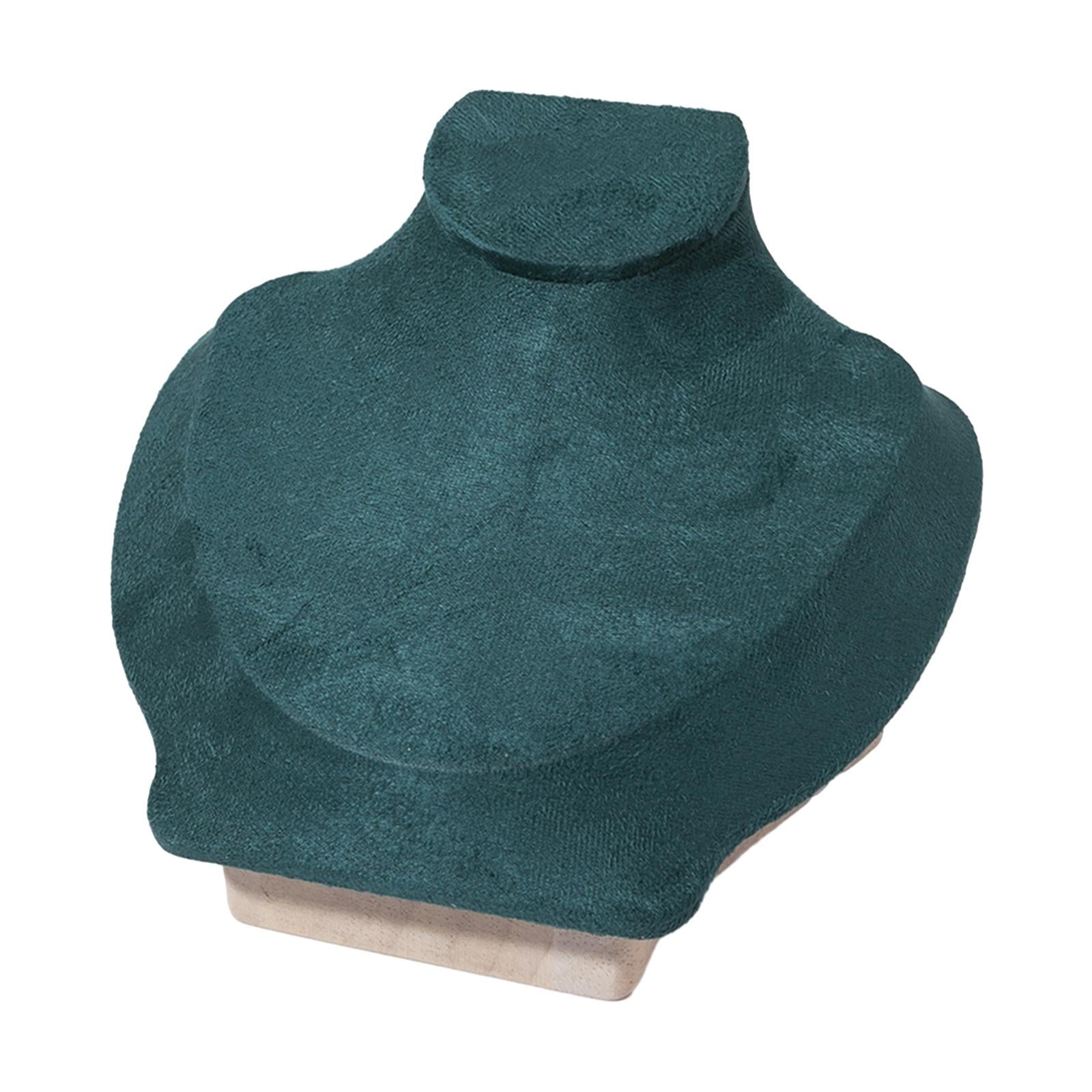 Jewelry Bust Wood Pendant Show Necklace Bust for Girls Bedroom Retail Stores Green