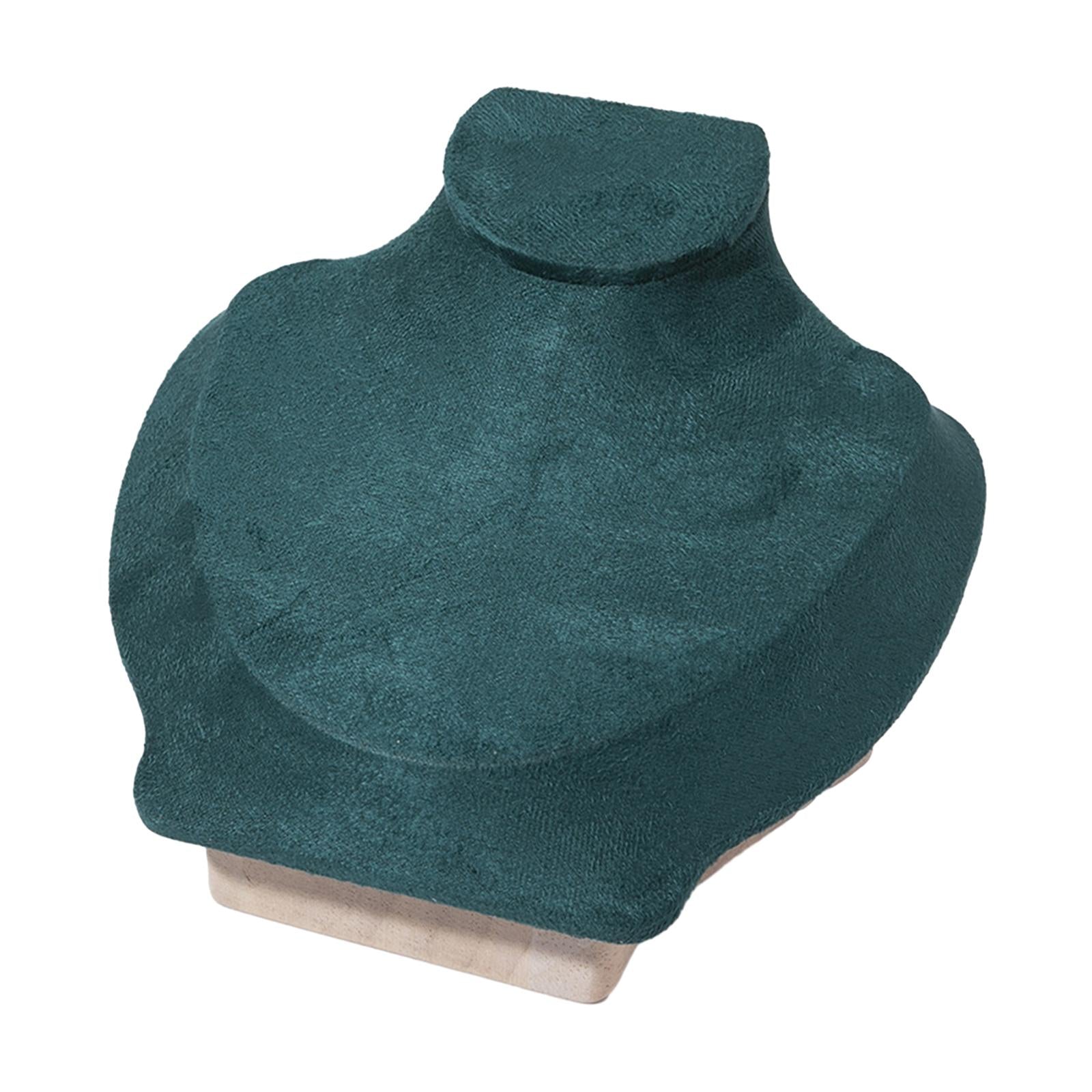 Jewelry Bust Wood Pendant Show Necklace Bust for Girls Bedroom Retail Stores Green