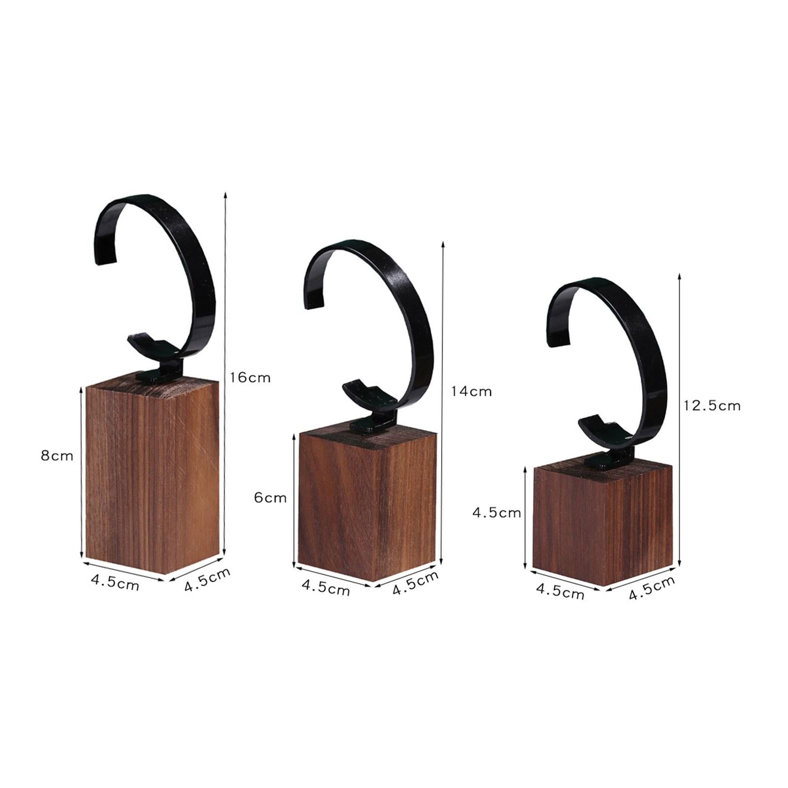 Watch Display Stand Wooden Base Wristwatch Holder for Home Retail Sale Desk A