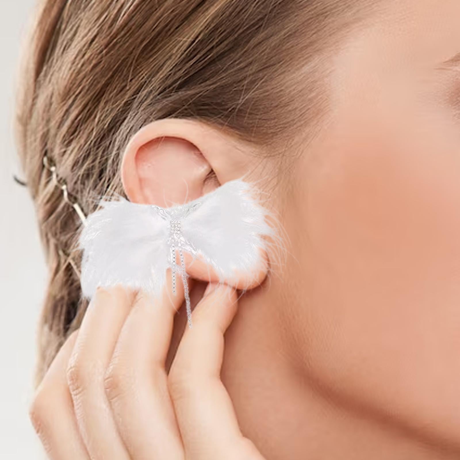 Butterfly Ear Clip Luxury Ear Bone Clip for Birthday Gift Dating Street With Tassel