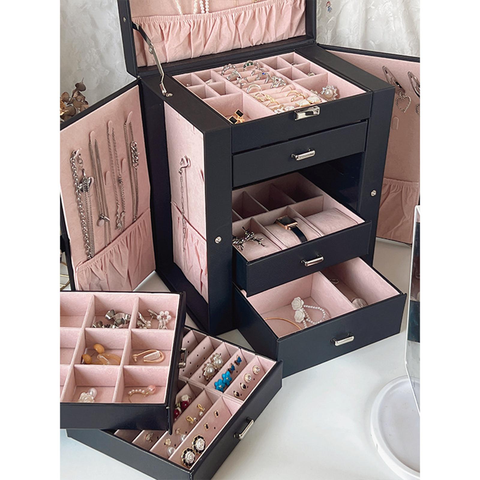 Jewelry Box PU Portable Jewelry Storage Box for Bracelets Earrings Ornaments