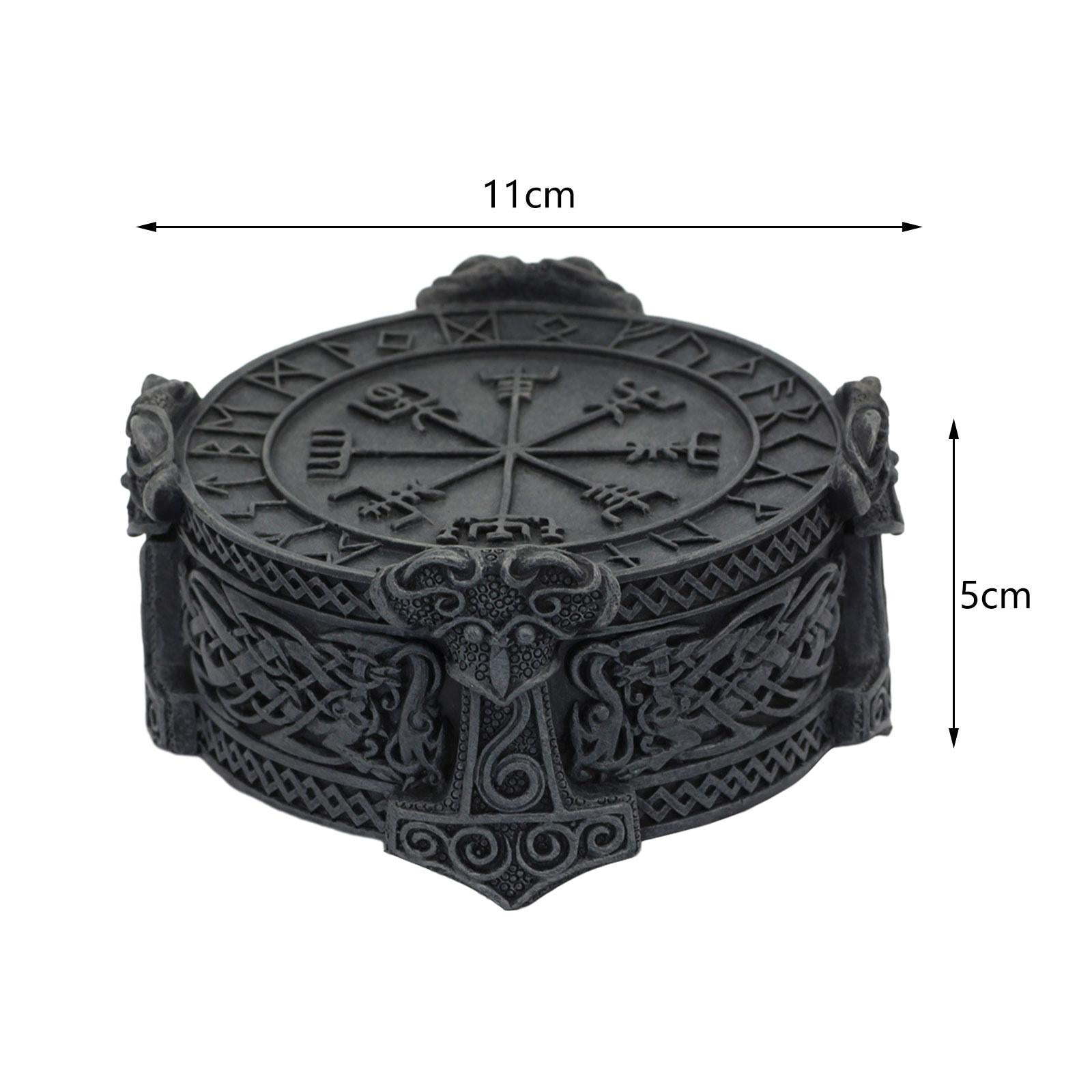 Jewelry Storage Box Viking for Birthday Gift Collectible Figurine Home Decor