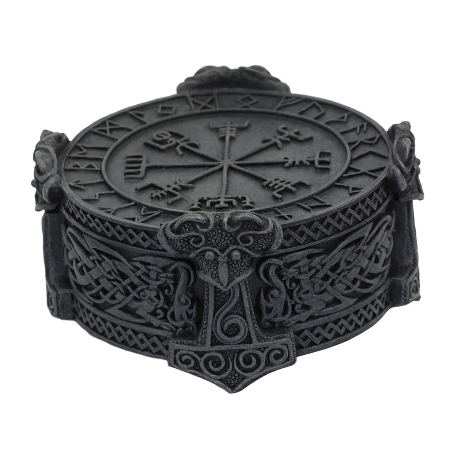 Jewelry Storage Box Viking for Birthday Gift Collectible Figurine Home Decor