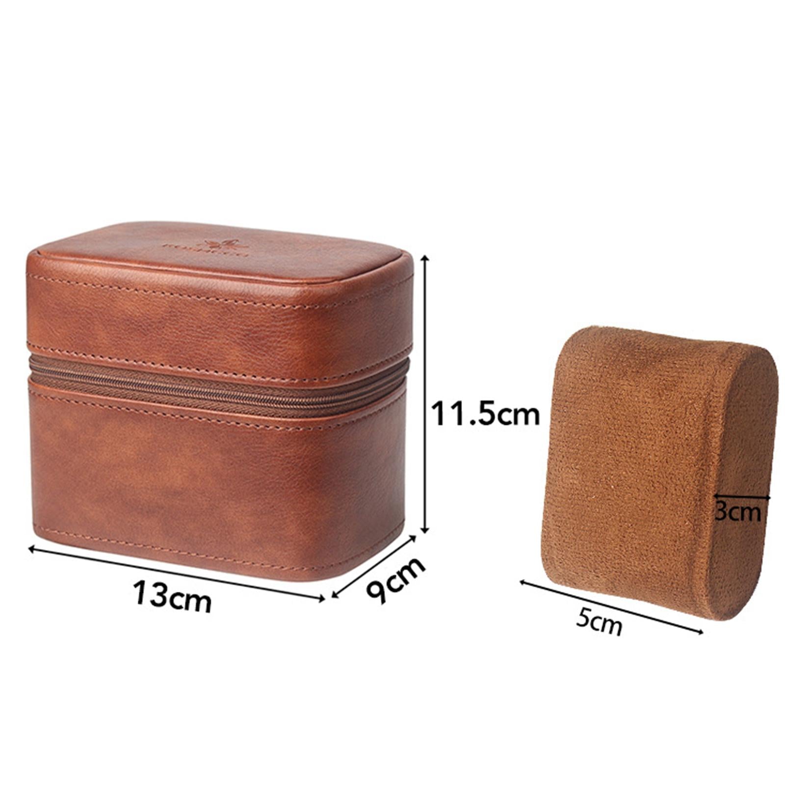 Watch Jewelry Box Container Watch Storage Travel Case Jewelry Organizer Case Brown
