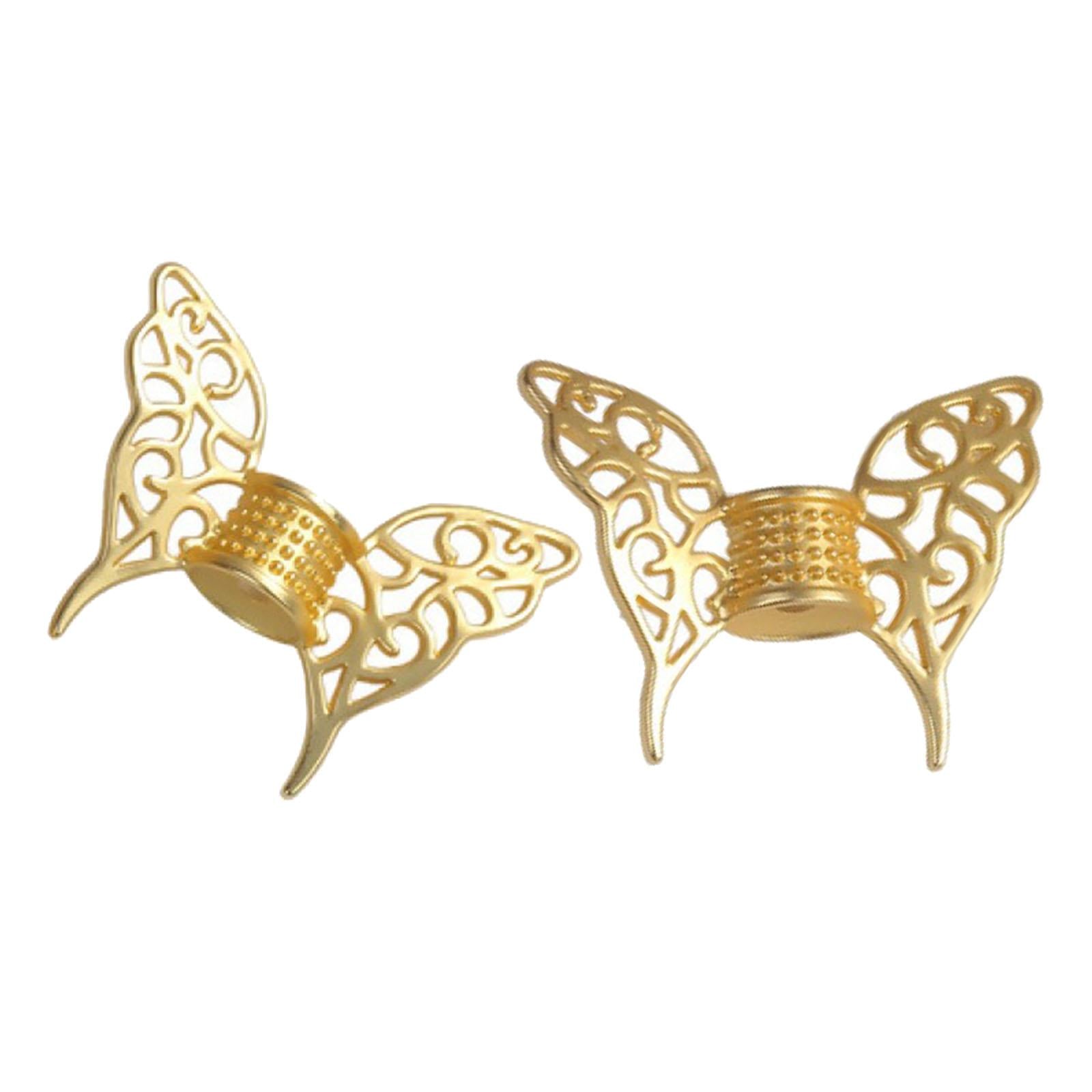 2x Butterfly Spacer Beads Fashion for Jewelry Making Findings Rings Pendants