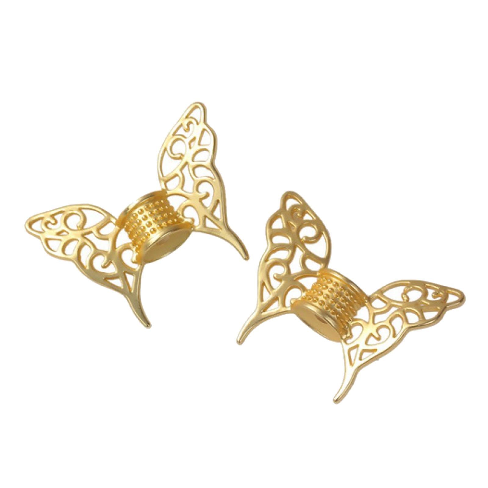 2x Butterfly Spacer Beads Fashion for Jewelry Making Findings Rings Pendants