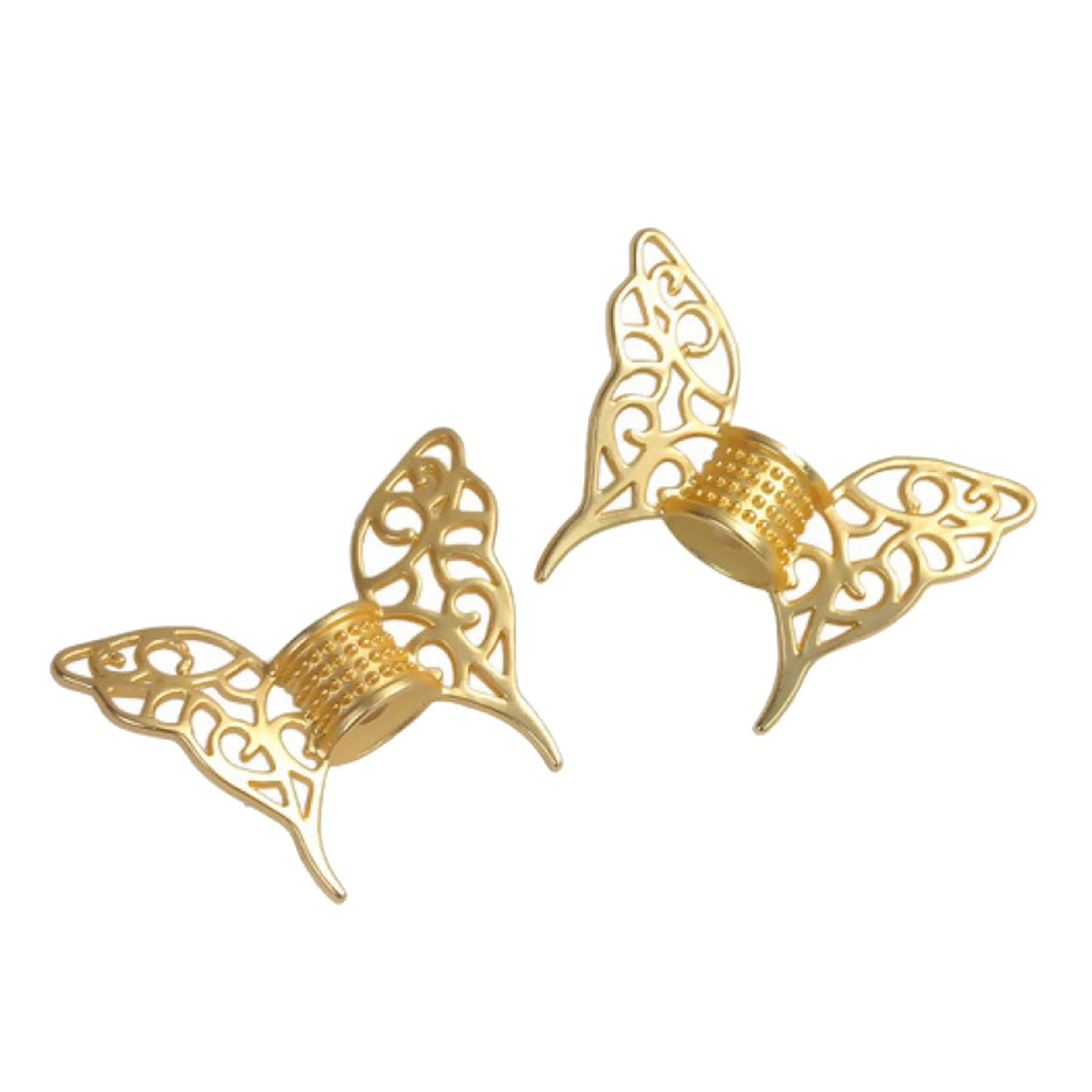 2x Butterfly Spacer Beads Fashion for Jewelry Making Findings Rings Pendants