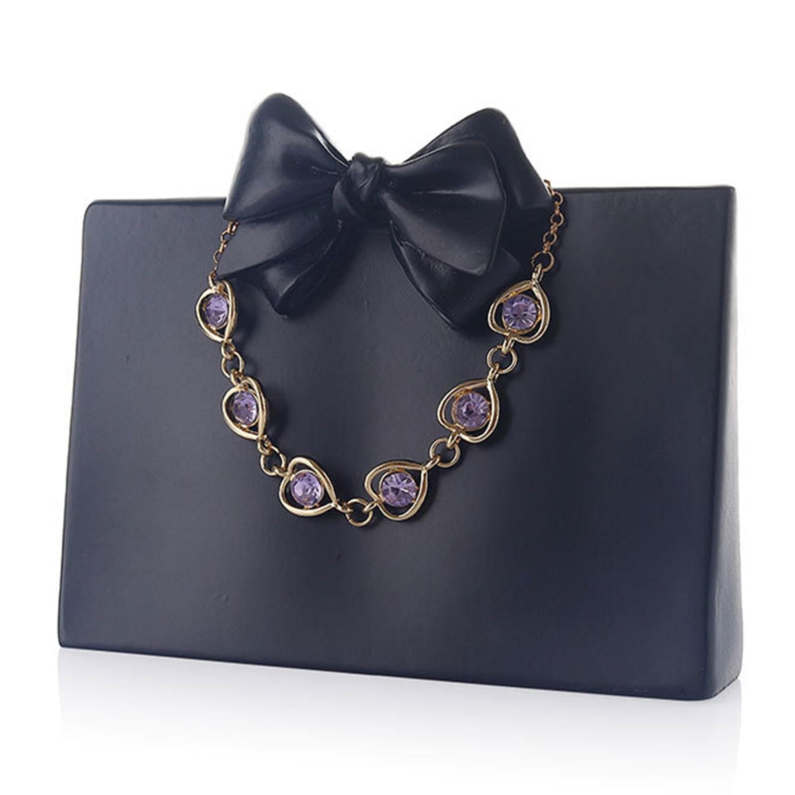 Necklace Stand Model Chain Stand for Dresser Show Jewelry Showcase Galleries Black