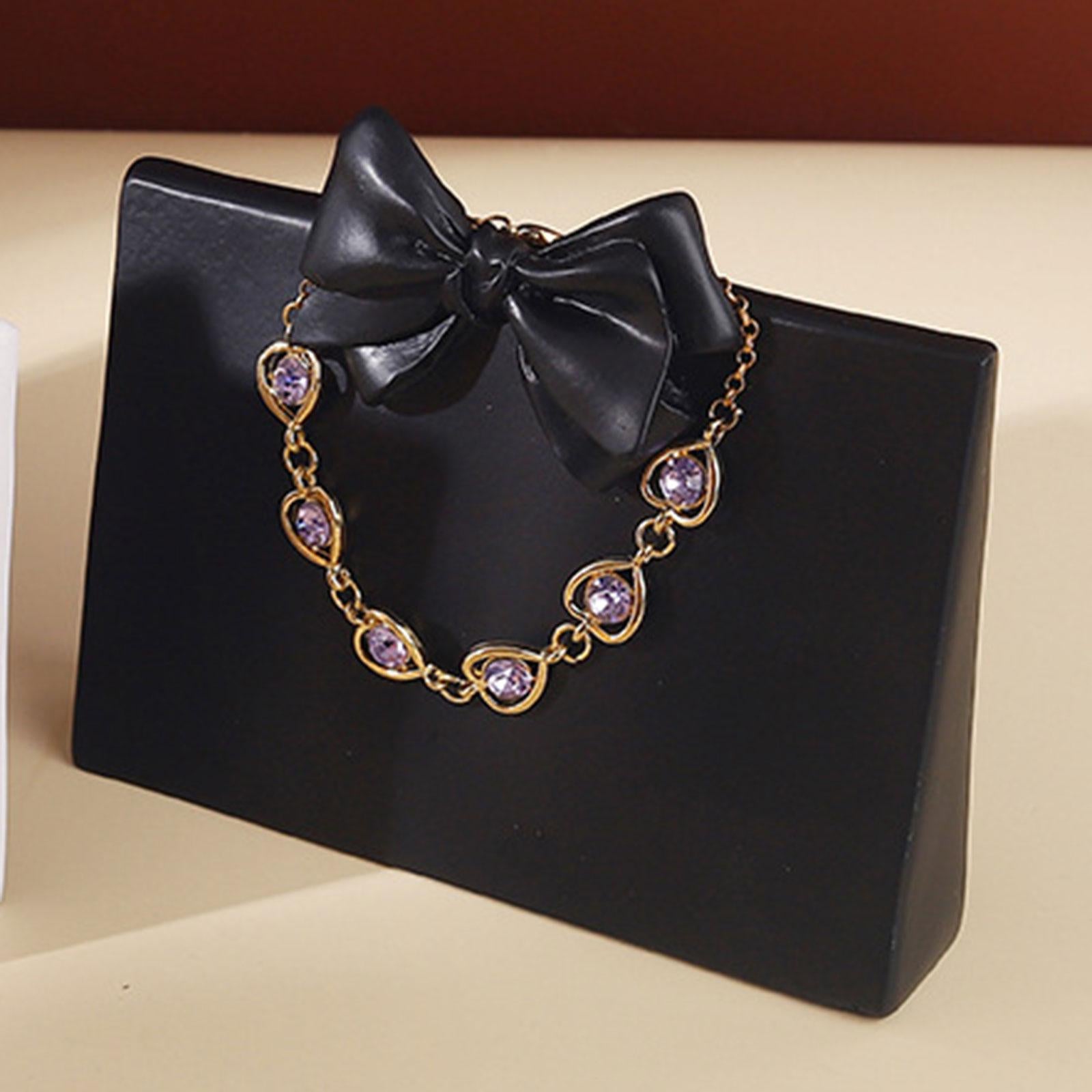 Necklace Stand Model Chain Stand for Dresser Show Jewelry Showcase Galleries Black