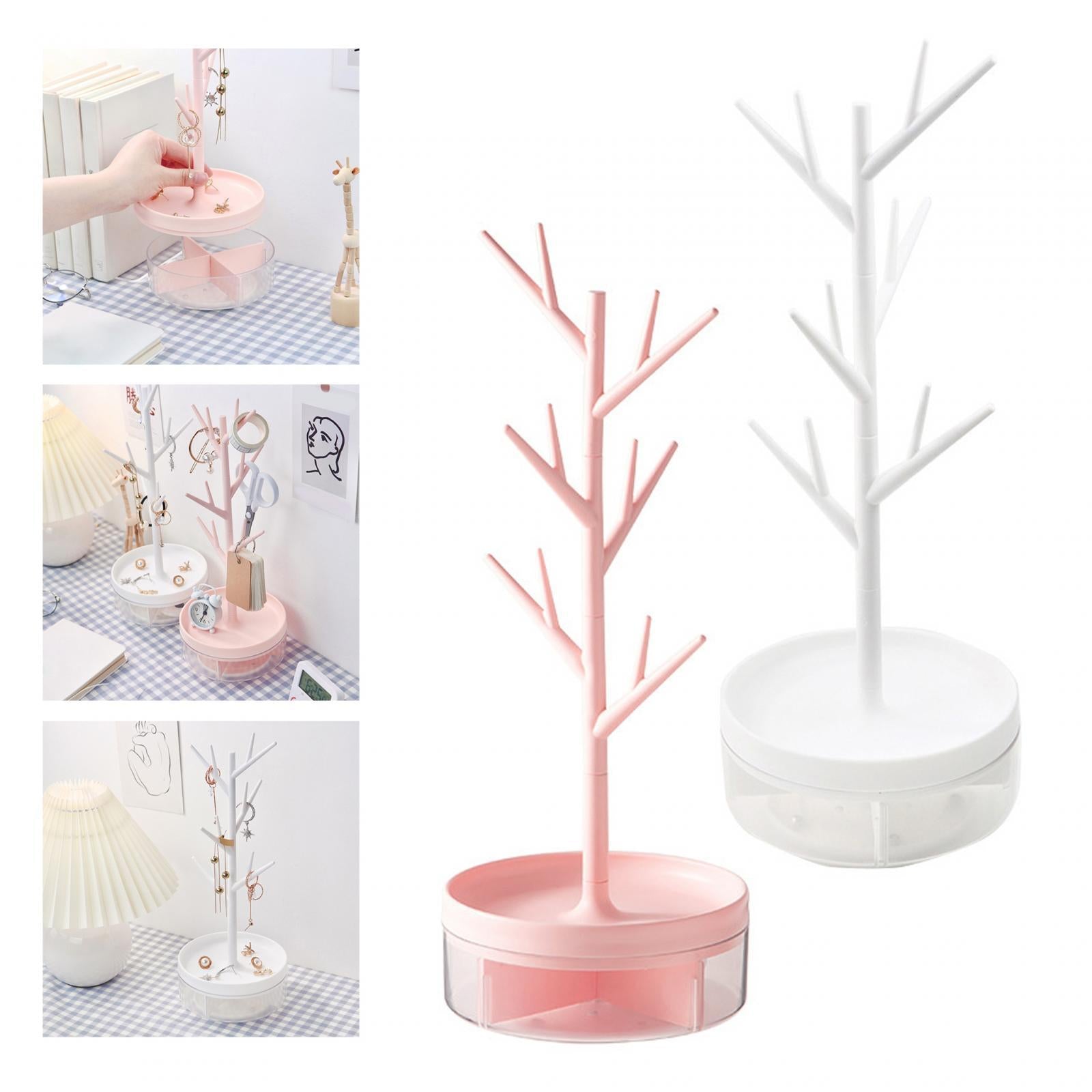 Jewelry Display Stand Scrunchie Organizer for Bedroom Tabletop Shopping Mall White