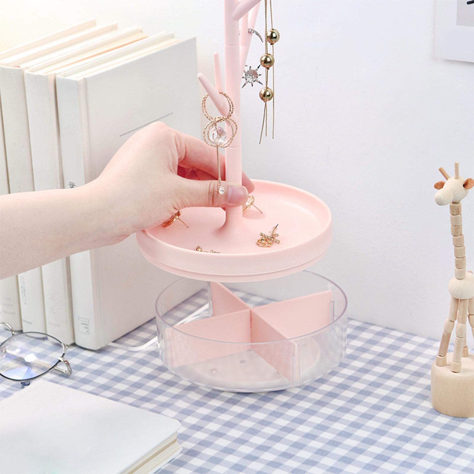 Jewelry Display Stand Scrunchie Organizer for Bedroom Tabletop Shopping Mall Pink